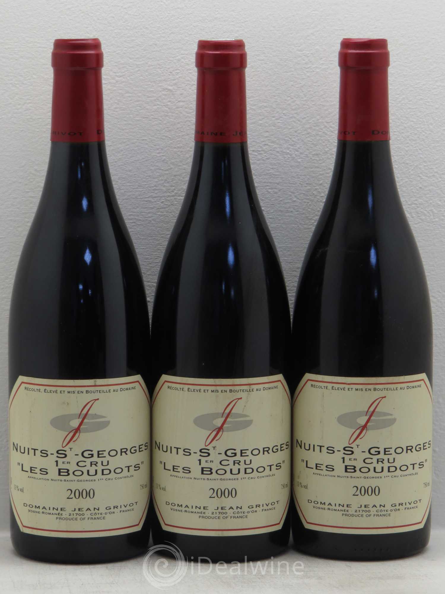 Nuits-Saint-Georges 1er Cru Aux Boudots Jean Grivot 2000 - Lot de 3 bouteilles - 0