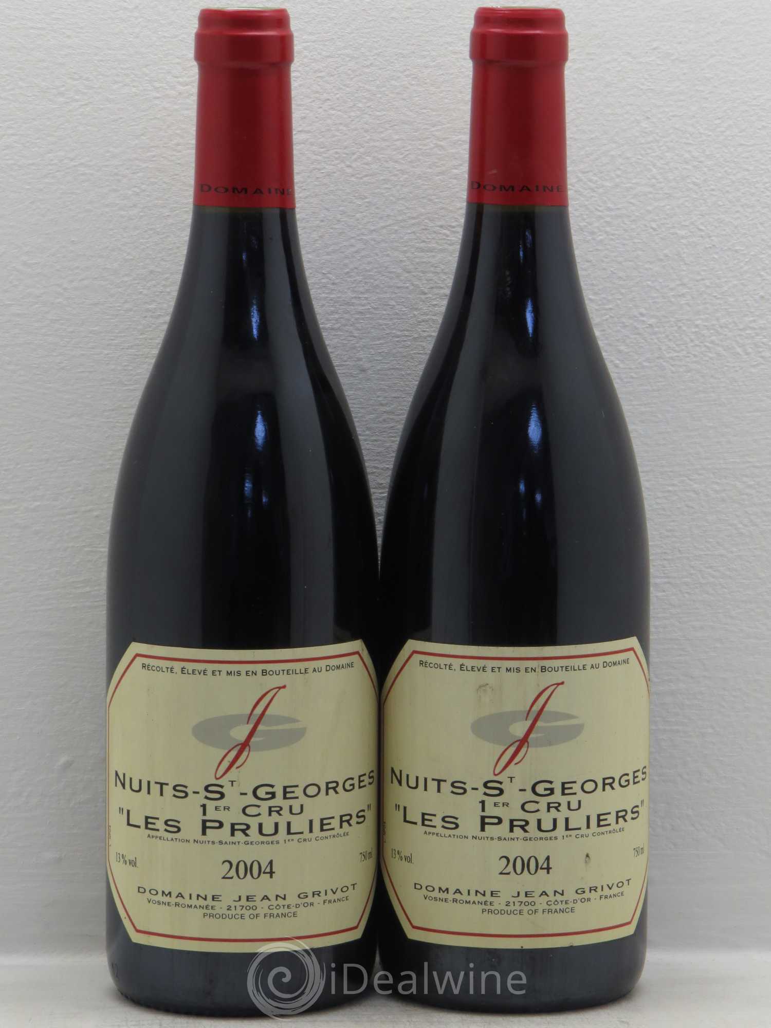 Nuits-Saint-Georges 1er Cru Les Pruliers Jean Grivot 2004 - Lot de 2 bouteilles - 0