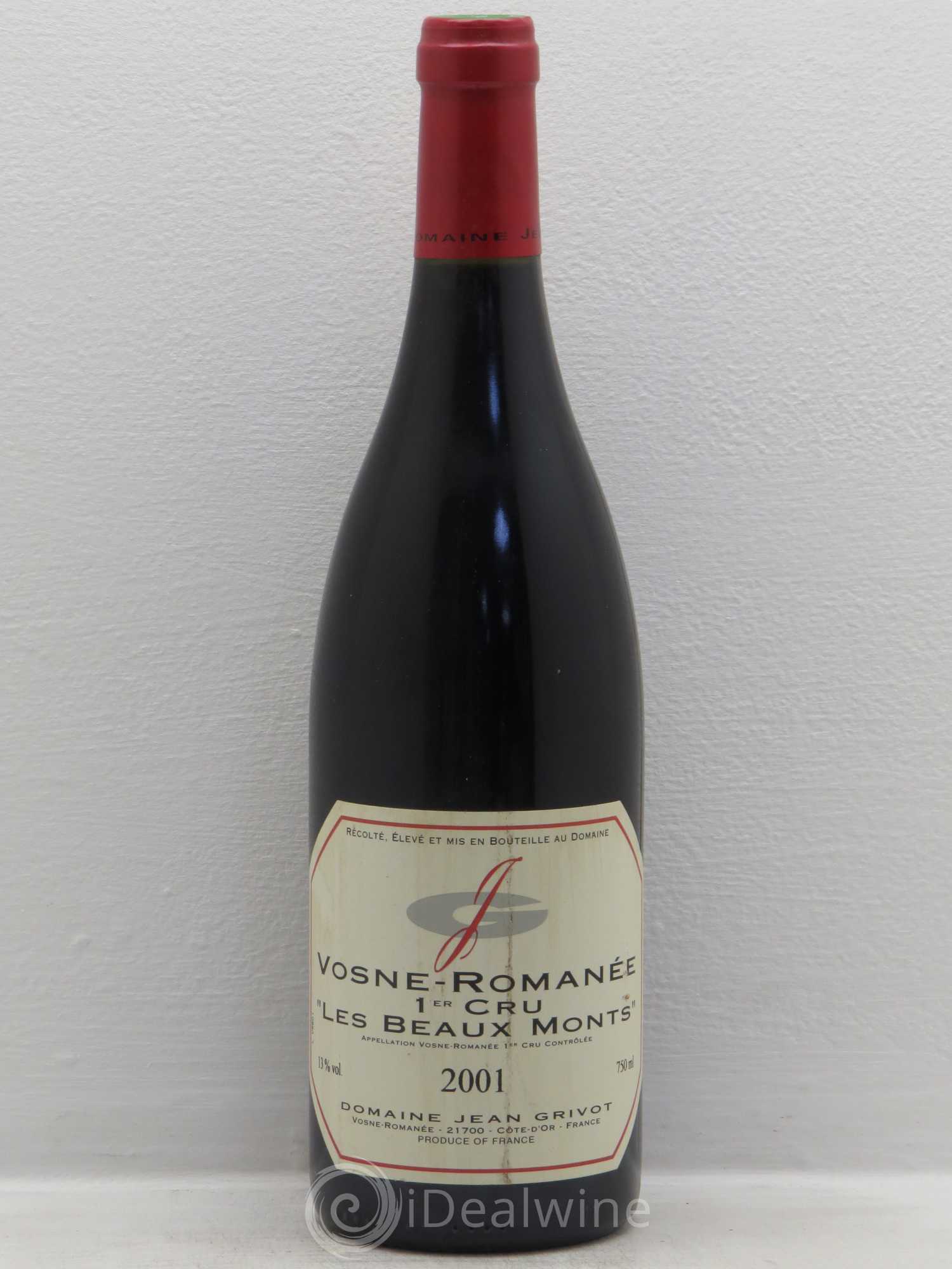 Vosne-Romanée 1er Cru Les Beaux-Monts Jean Grivot 2001 - Lot de 1 bouteille - 0