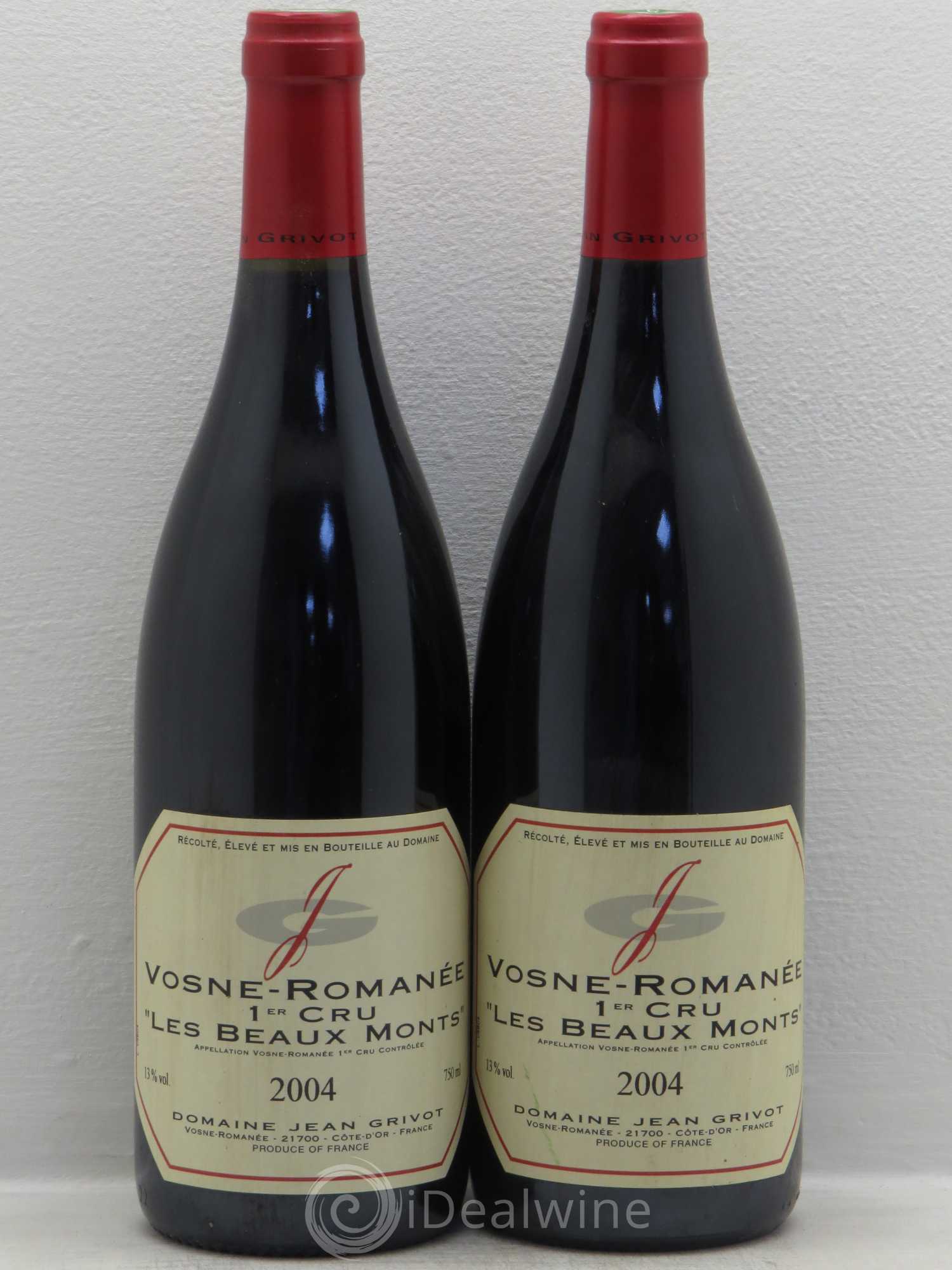 Vosne-Romanée 1er Cru Les Beaux-Monts Jean Grivot 2004 - Lot de 2 bouteilles - 0