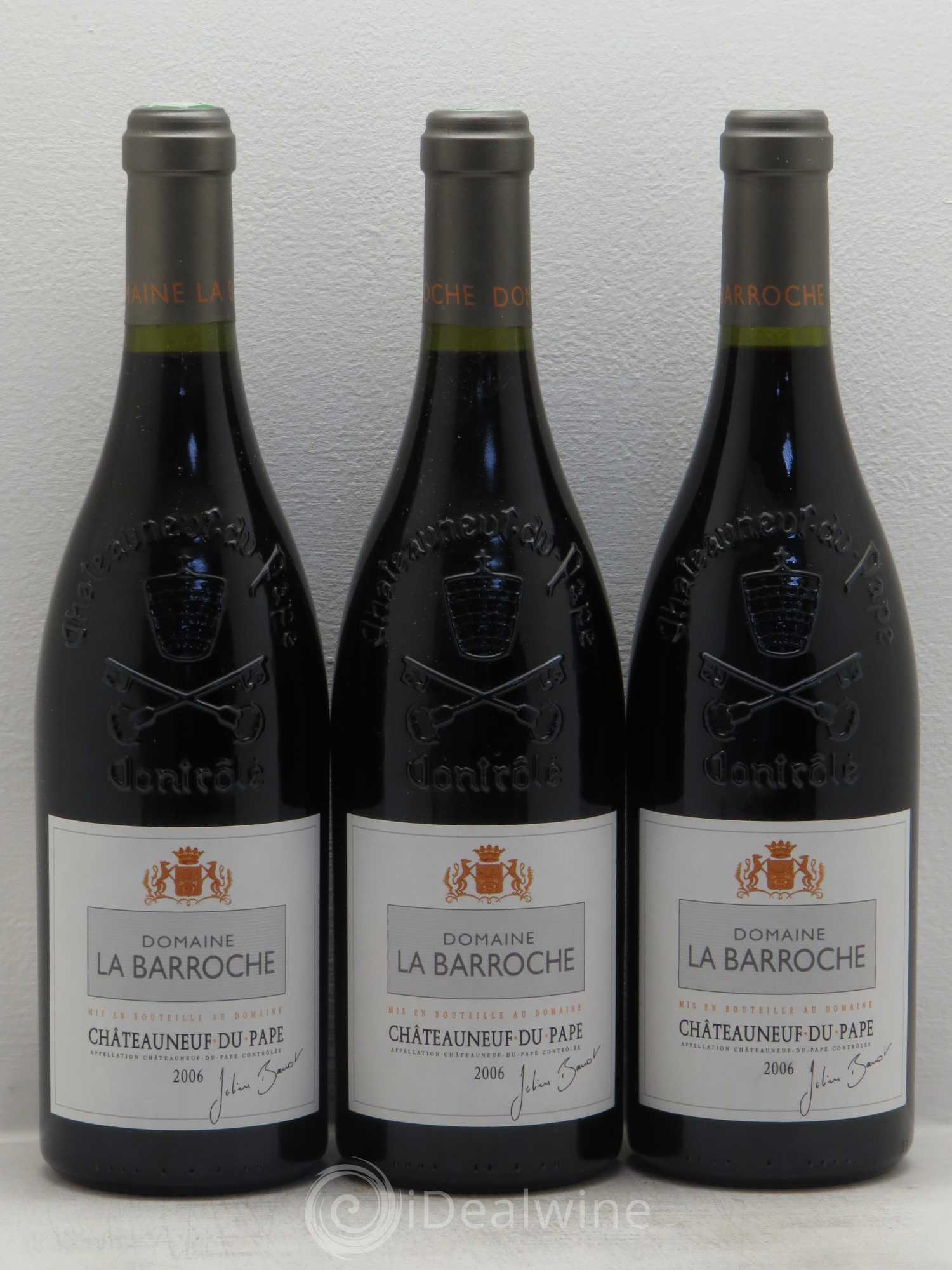 Châteauneuf-du-Pape La Barroche (Domaine de) 2006 - Posten von 3 Flaschen - 0