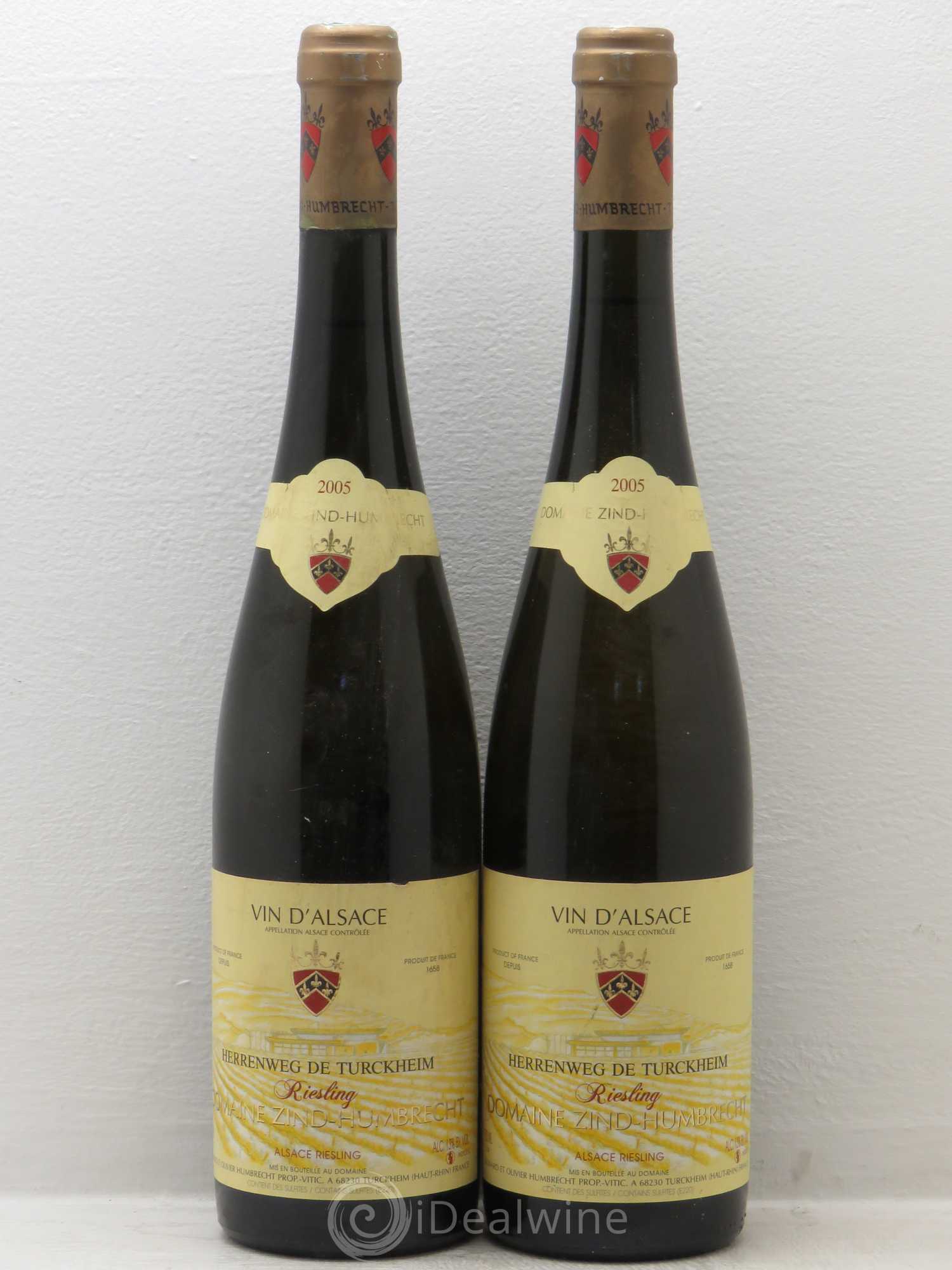 Alsace Riesling Herrenweg de Turckheim Zind-Humbrecht (Domaine) 2005 - Lot de 2 bouteilles - 0
