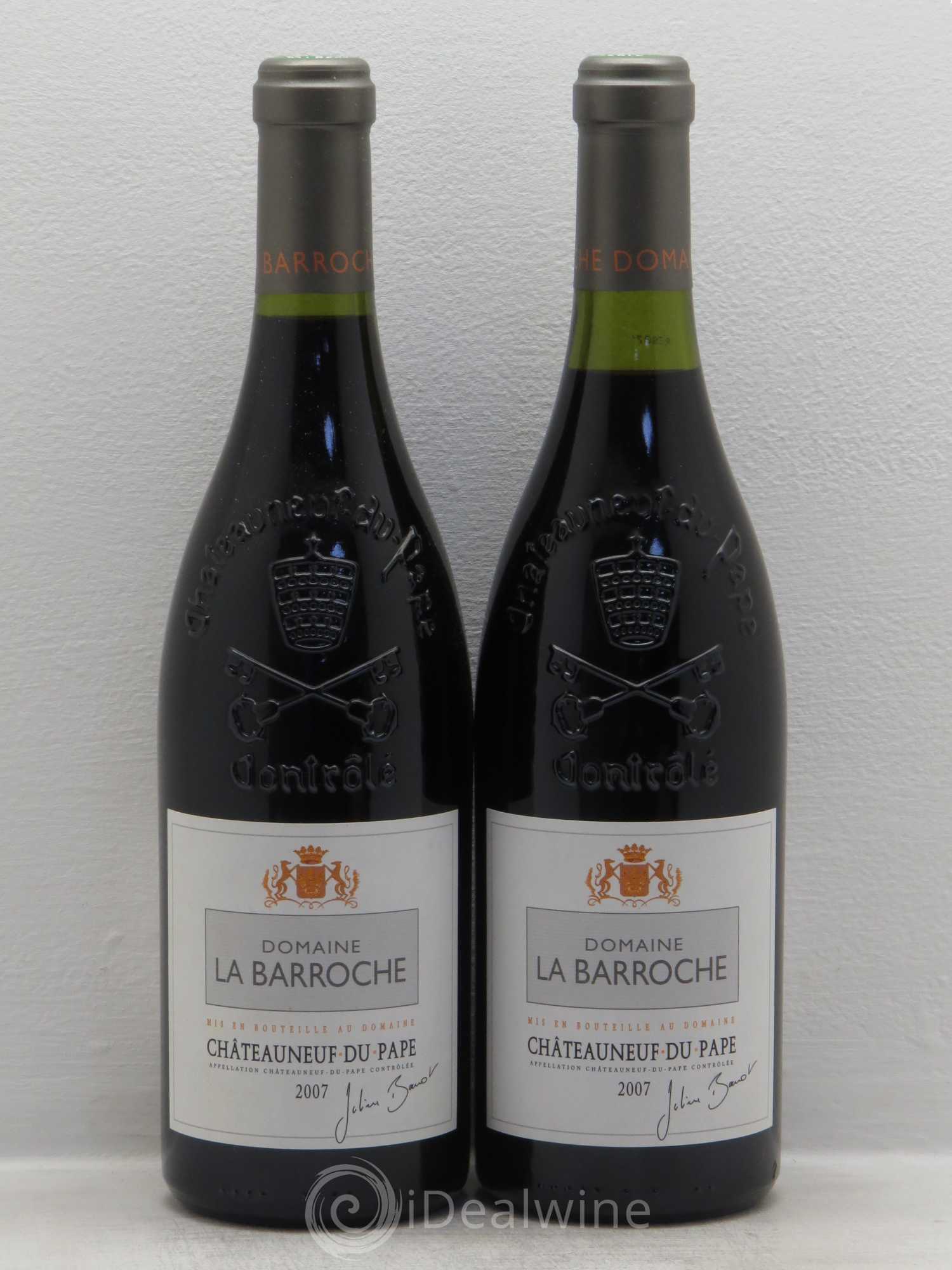 Châteauneuf-du-Pape La Barroche (Domaine de) 2007 - Posten von 2 Flaschen - 0