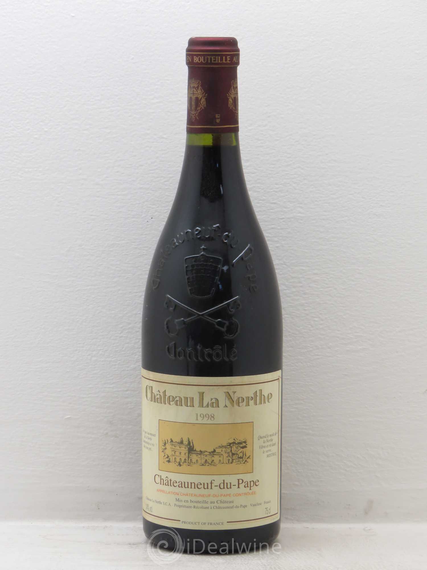 Châteauneuf-du-Pape Château la Nerthe Famille Richard 1998 - Lot de 1 bouteille - 0