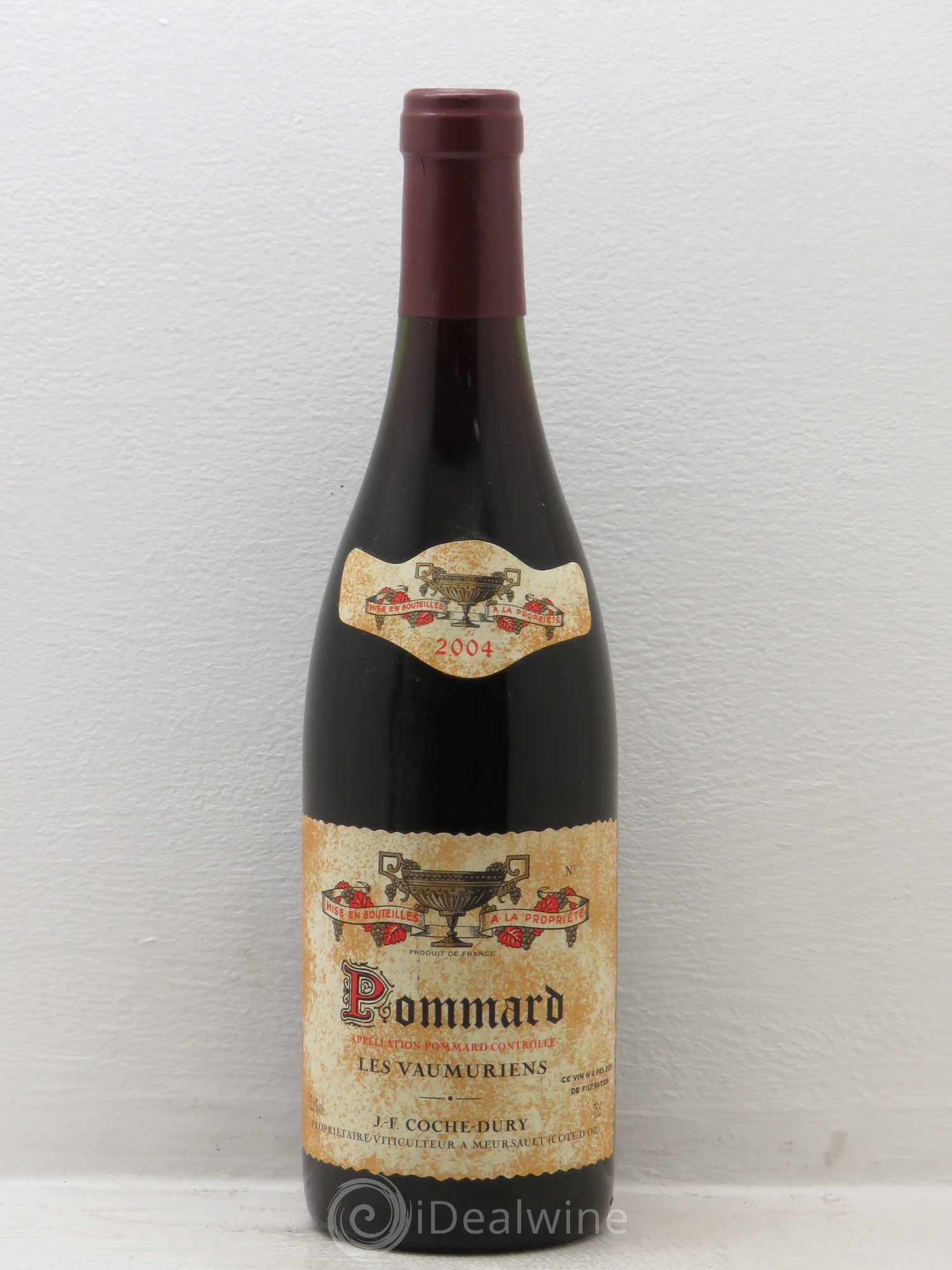 Pommard les Vaumuriens Coche Dury (Domaine) 2004 - Lot de 1 bouteille - 0
