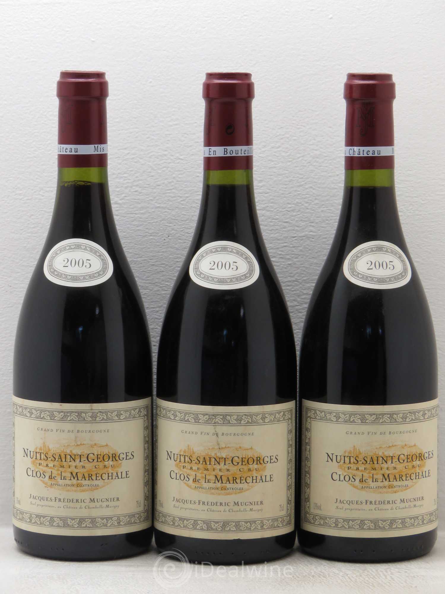Nuits-Saint-Georges 1er Cru Clos de La Maréchale Jacques-Frédéric Mugnier 2005 - Lot de 3 bouteilles - 0
