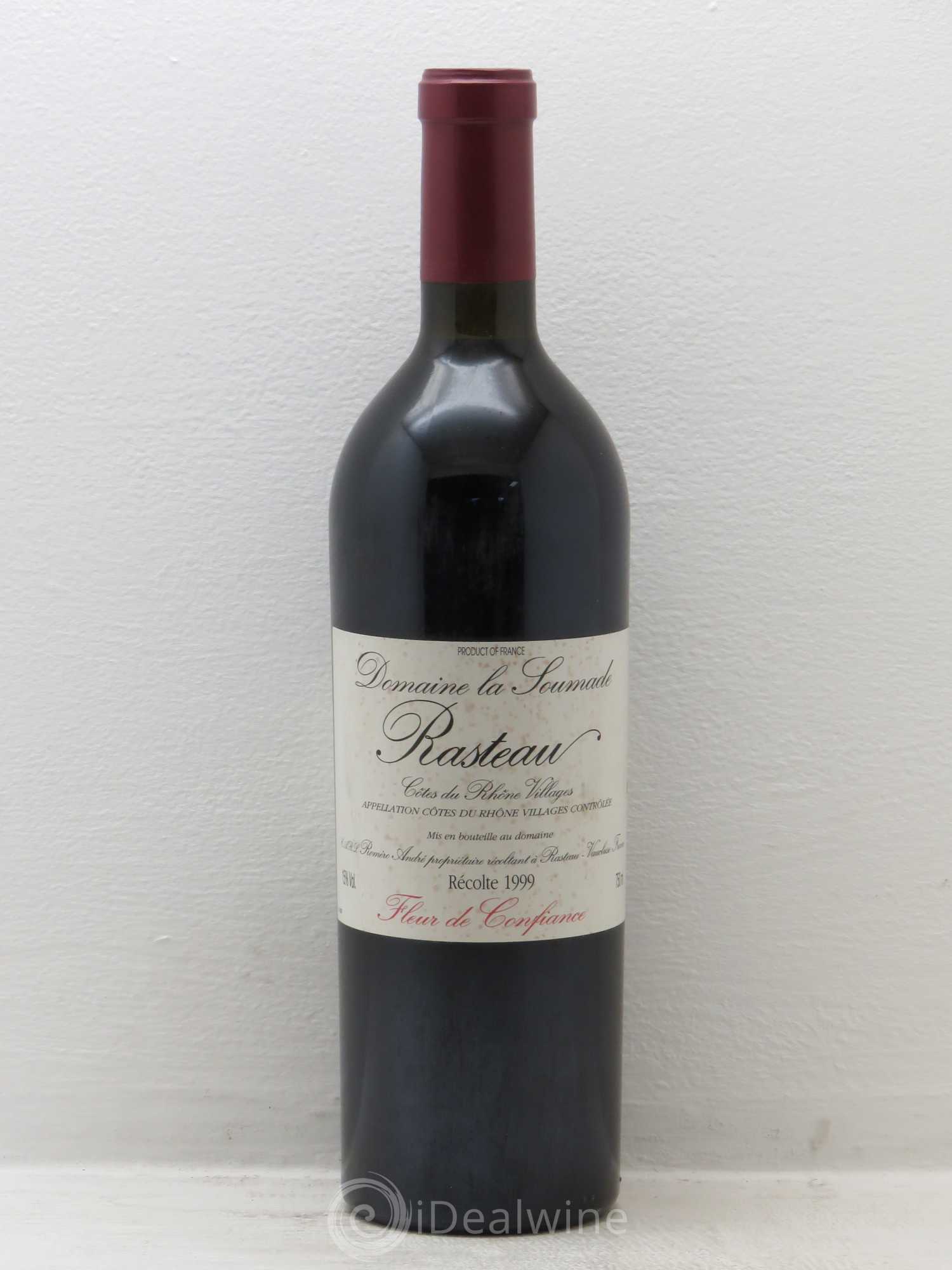 Rasteau Fleur de confiance La Soumade (Domaine) 1999 - Lot de 1 bouteille - 0