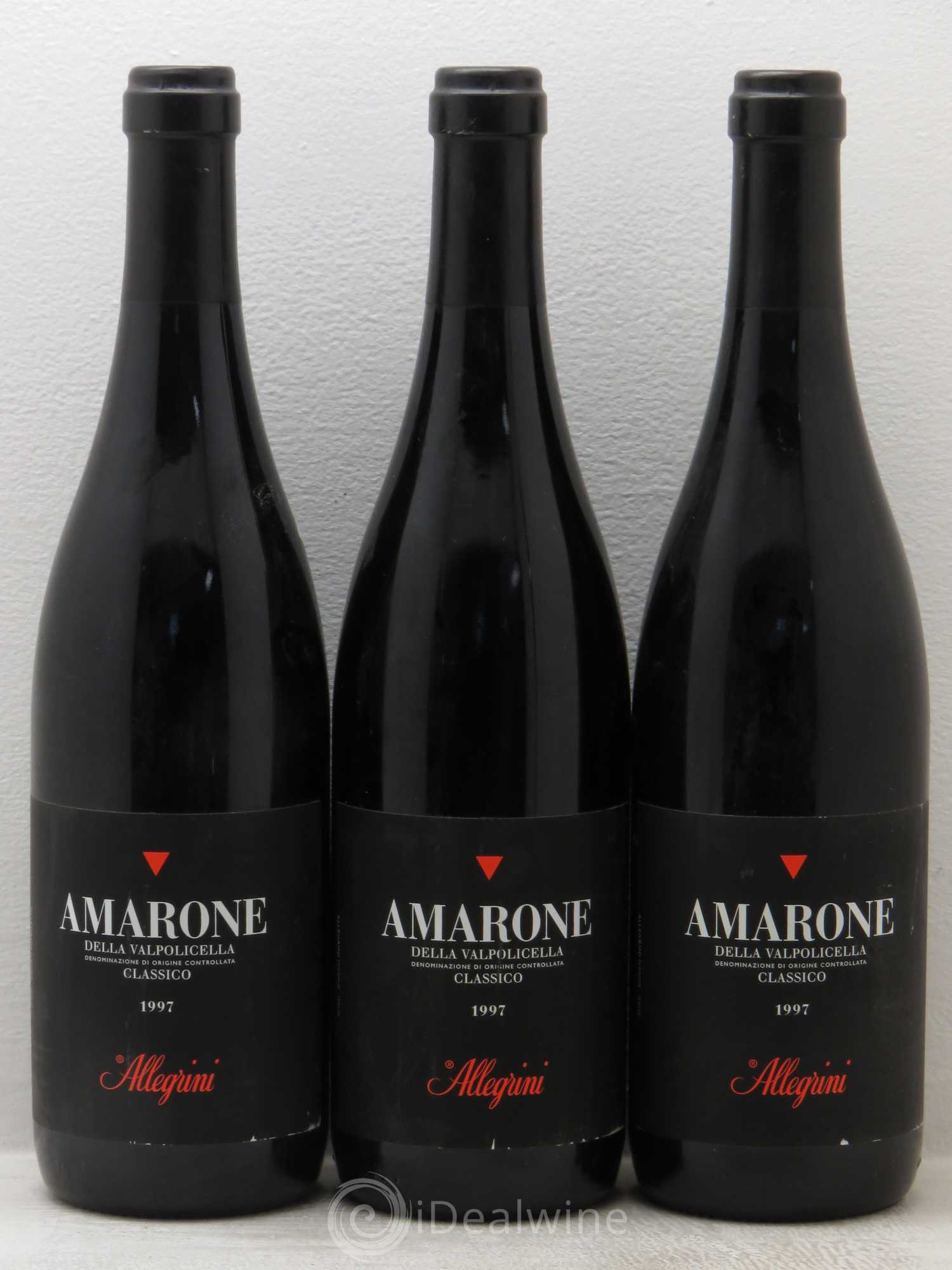 Amarone della Valpolicella DOC Allegrini 1997 - Lot de 3 bouteilles - 0