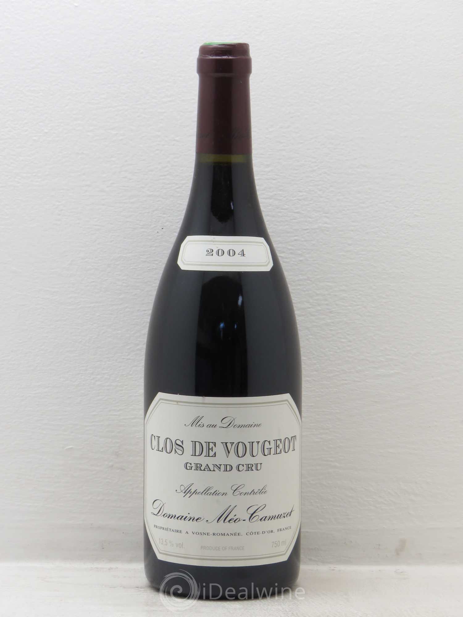 Clos de Vougeot Grand Cru Méo-Camuzet (Domaine) 2004 - Lot de 1 bouteille - 0