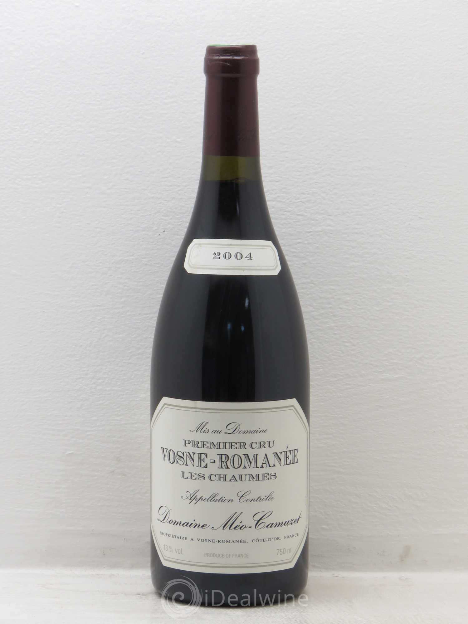 Vosne-Romanée 1er Cru Les Chaumes Méo-Camuzet (Domaine) 2004 - Lot de 1 bouteille - 0
