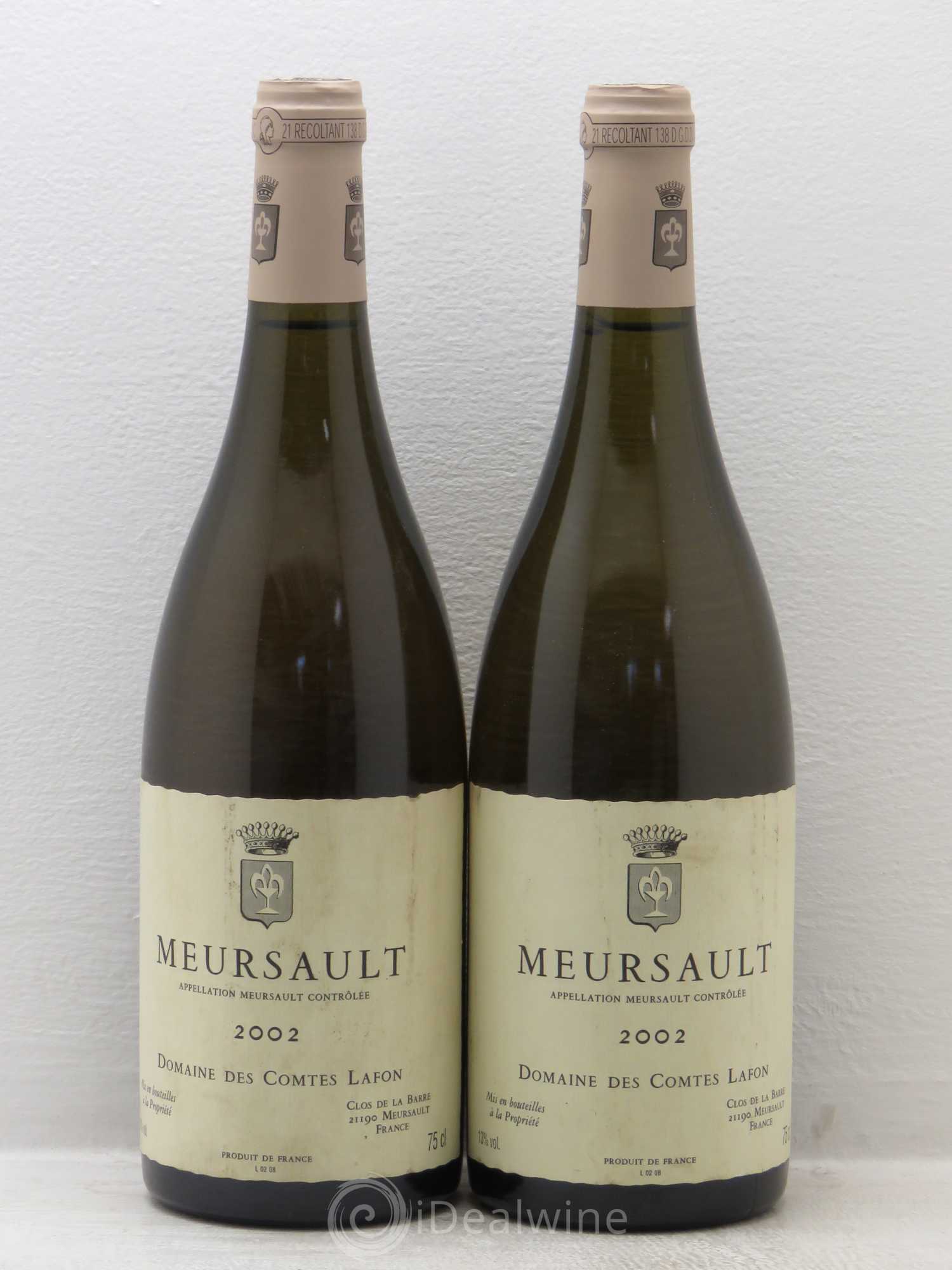 Meursault Comtes Lafon (Domaine des) 2002 - Lot de 2 bouteilles - 0
