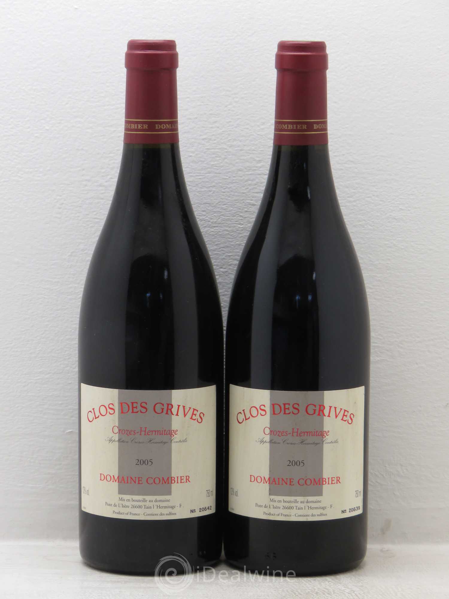Crozes-Hermitage Clos des Grives Combier 2005 - Lot de 2 bouteilles - 0