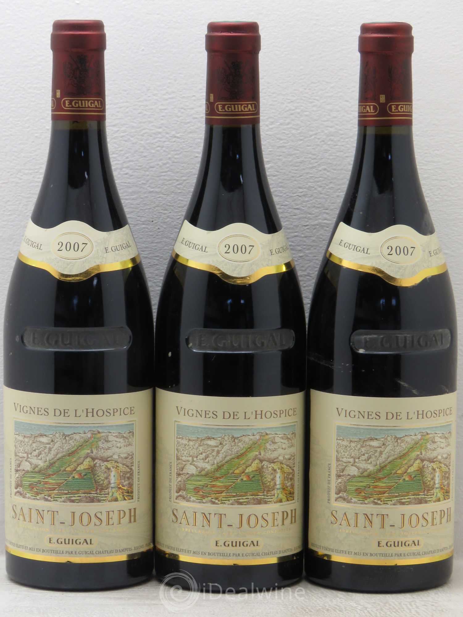 Saint-Joseph Vignes de l'Hospice Guigal 2007 - Lot de 3 bouteilles - 0