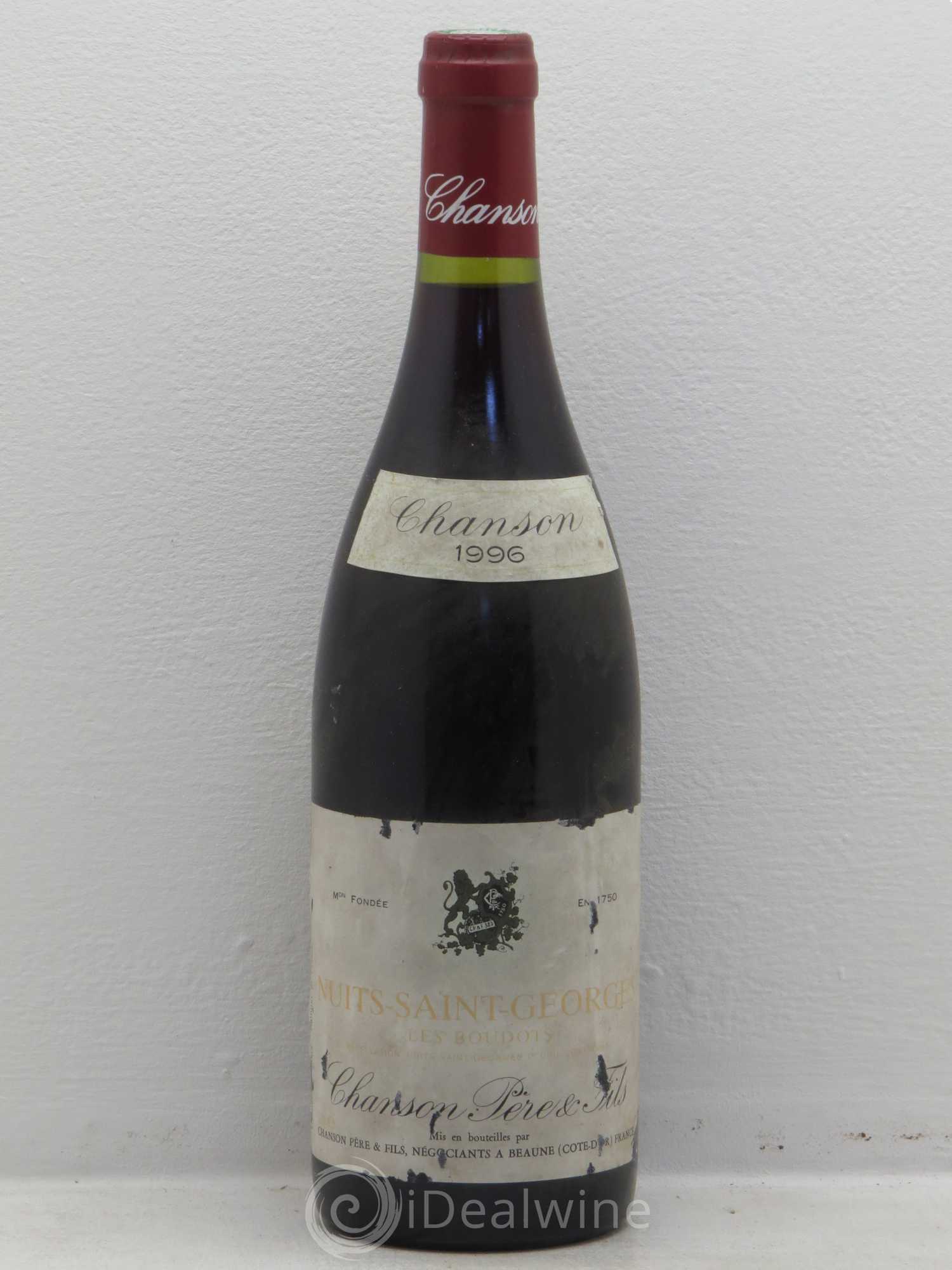 Nuits-Saint-Georges Les boudots Chanson 1996 - Posten von 1 Flasche - 0