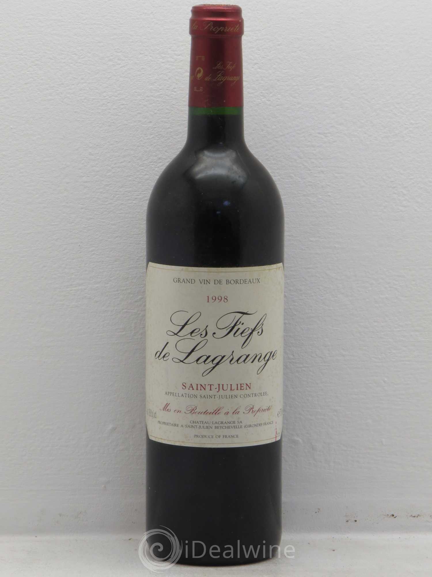 Les Fiefs de Lagrange Second Vin 1998 - Lot de 1 bouteille - 0