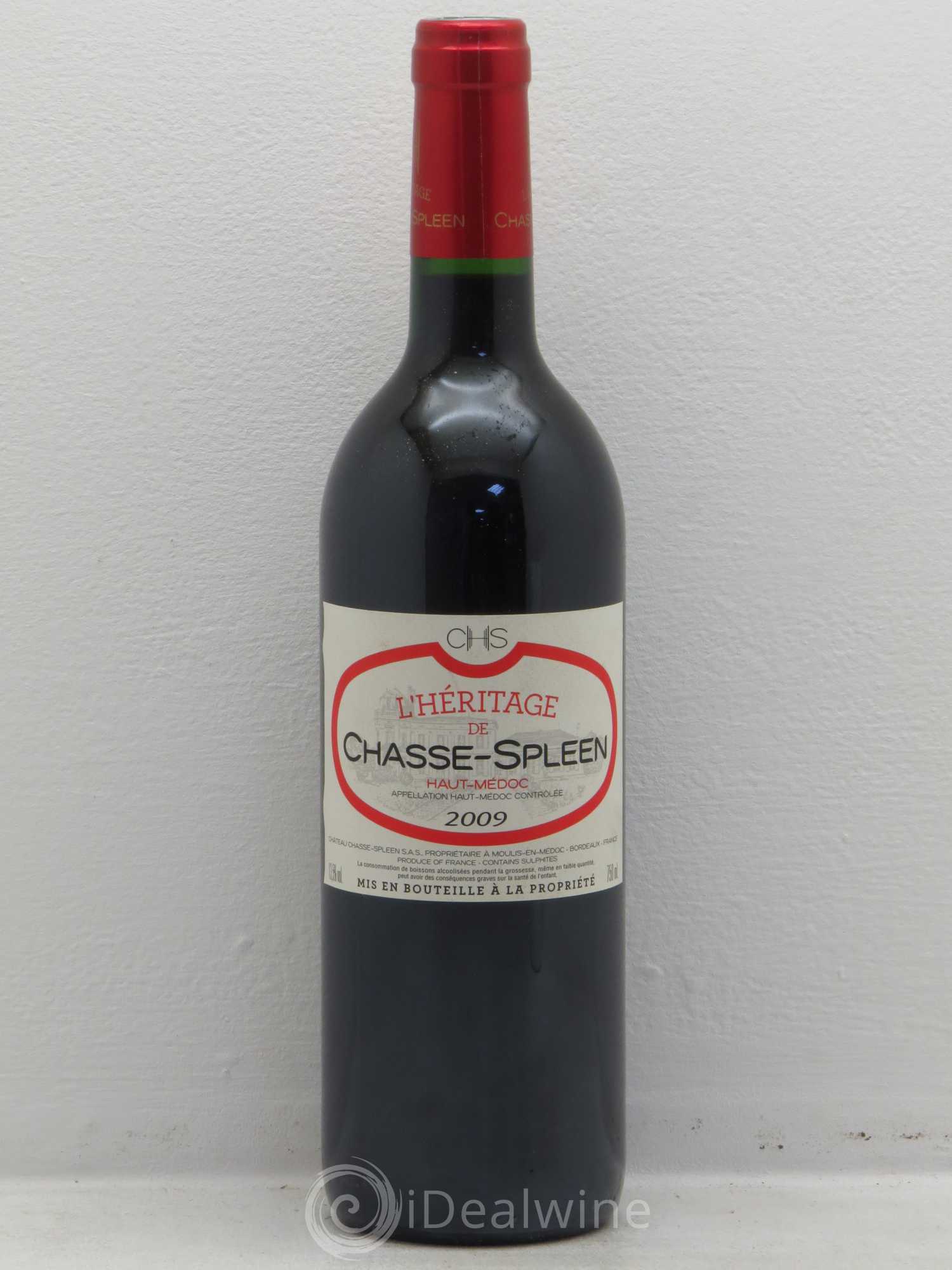 Héritage (Ermitage) de Chasse Spleen 2009 - Lot de 1 bouteille - 0