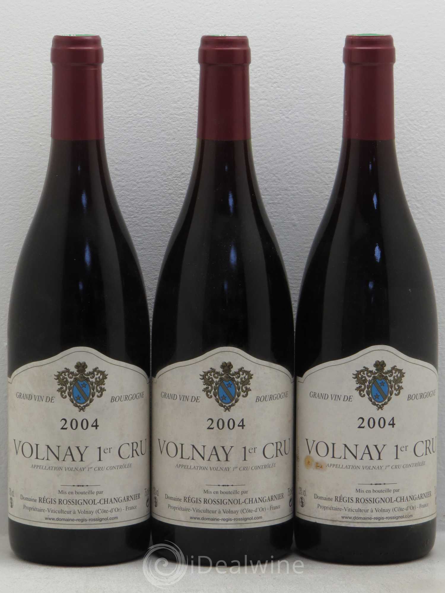 Volnay 1er Cru Régis Rossignol Changarnier 2004 - Posten von 3 Flaschen - 0