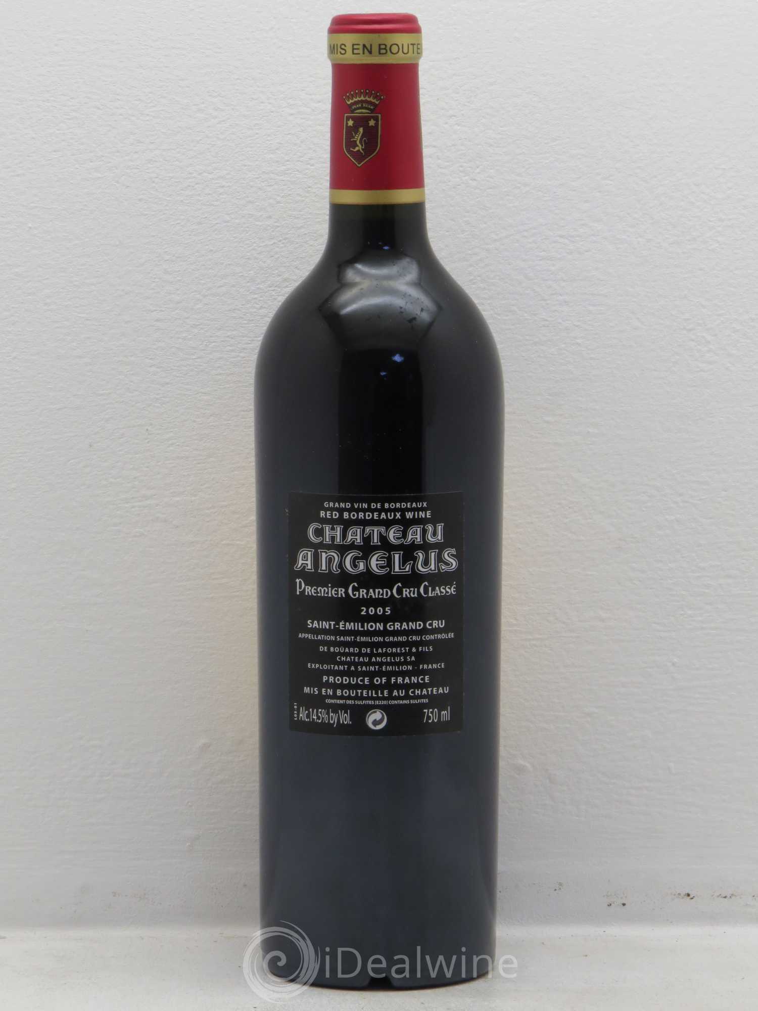 Château Angélus 1er Grand Cru Classé A 2005 - Lot de 1 bouteille - 1