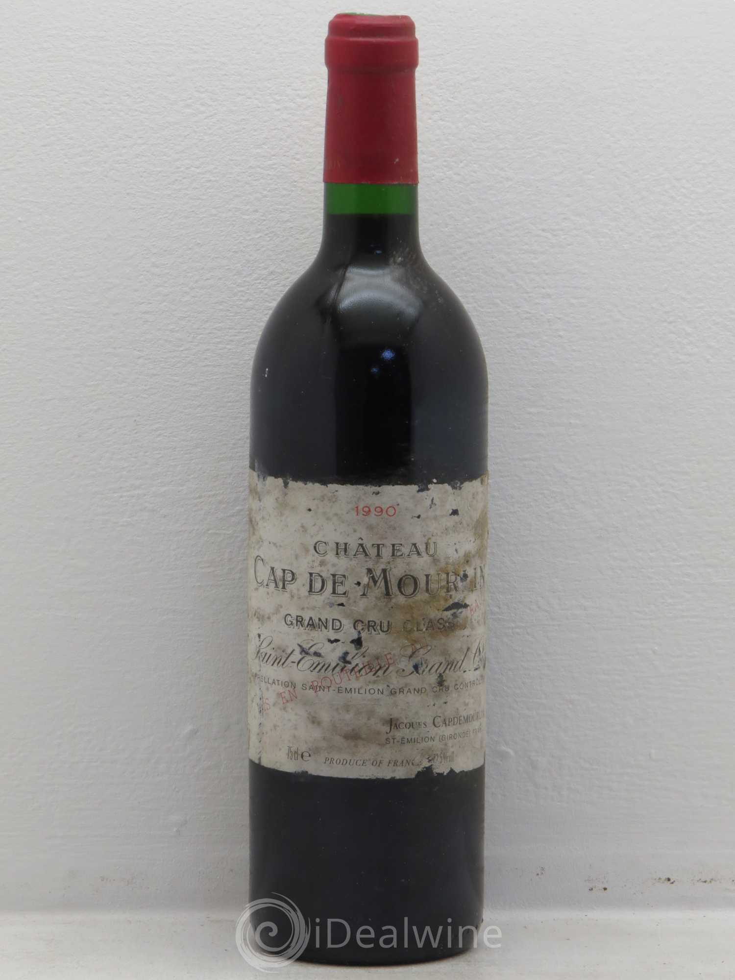 Château Cap de Mourlin Grand Cru Classé 1990 - Lot de 1 bouteille - 0