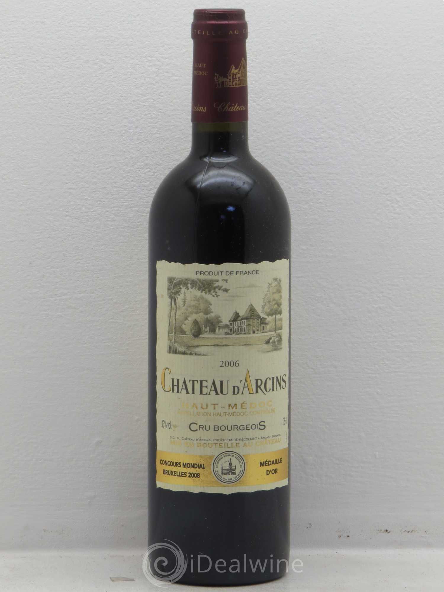 Château d' Arcins Cru Bourgeois 2006 - Lot de 6 bouteilles - 0
