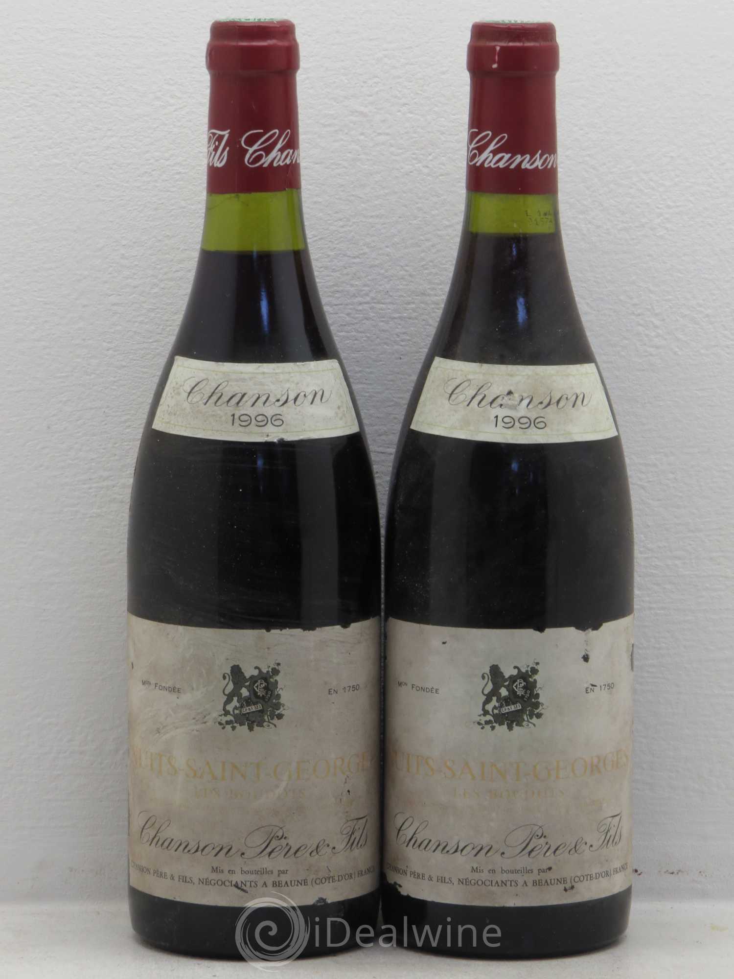 Nuits-Saint-Georges Les boudots Chanson 1996 - Lot de 2 bouteilles - 0