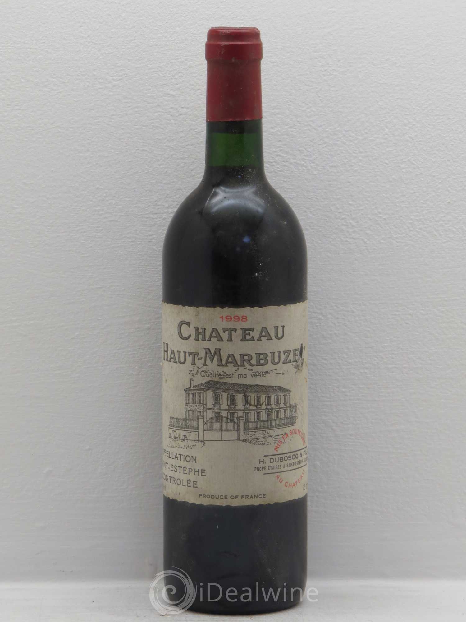 Château Haut Marbuzet 1998 - Lot de 1 bouteille - 0