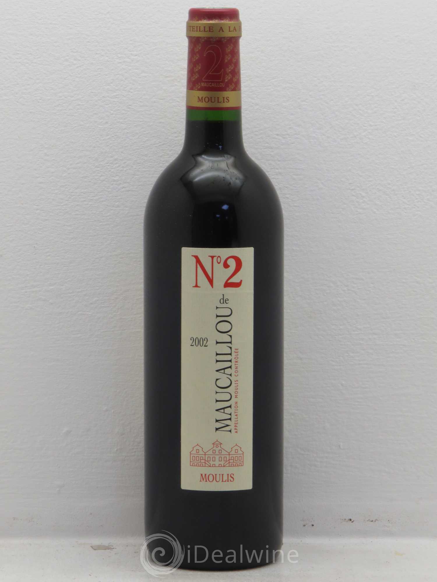 Château Moulis N°2 de Maucaillou 2002 - Lot de 6 bouteilles - 0