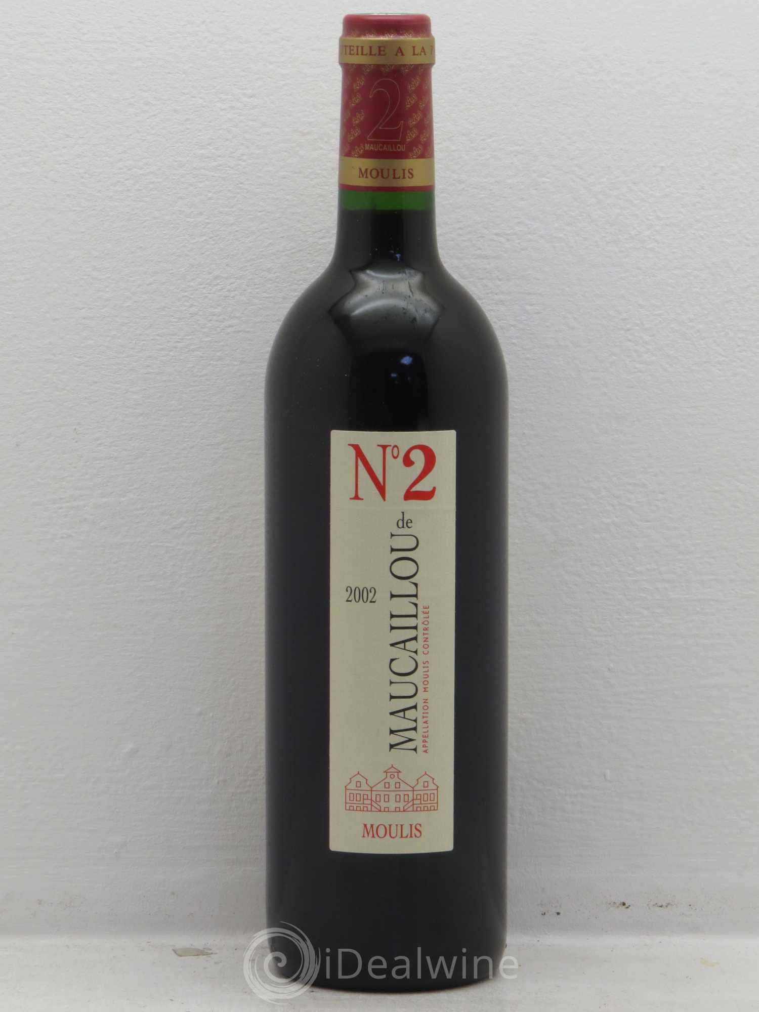 Château Moulis N°2 de Maucaillou 2002 - Lot de 6 bouteilles - 0