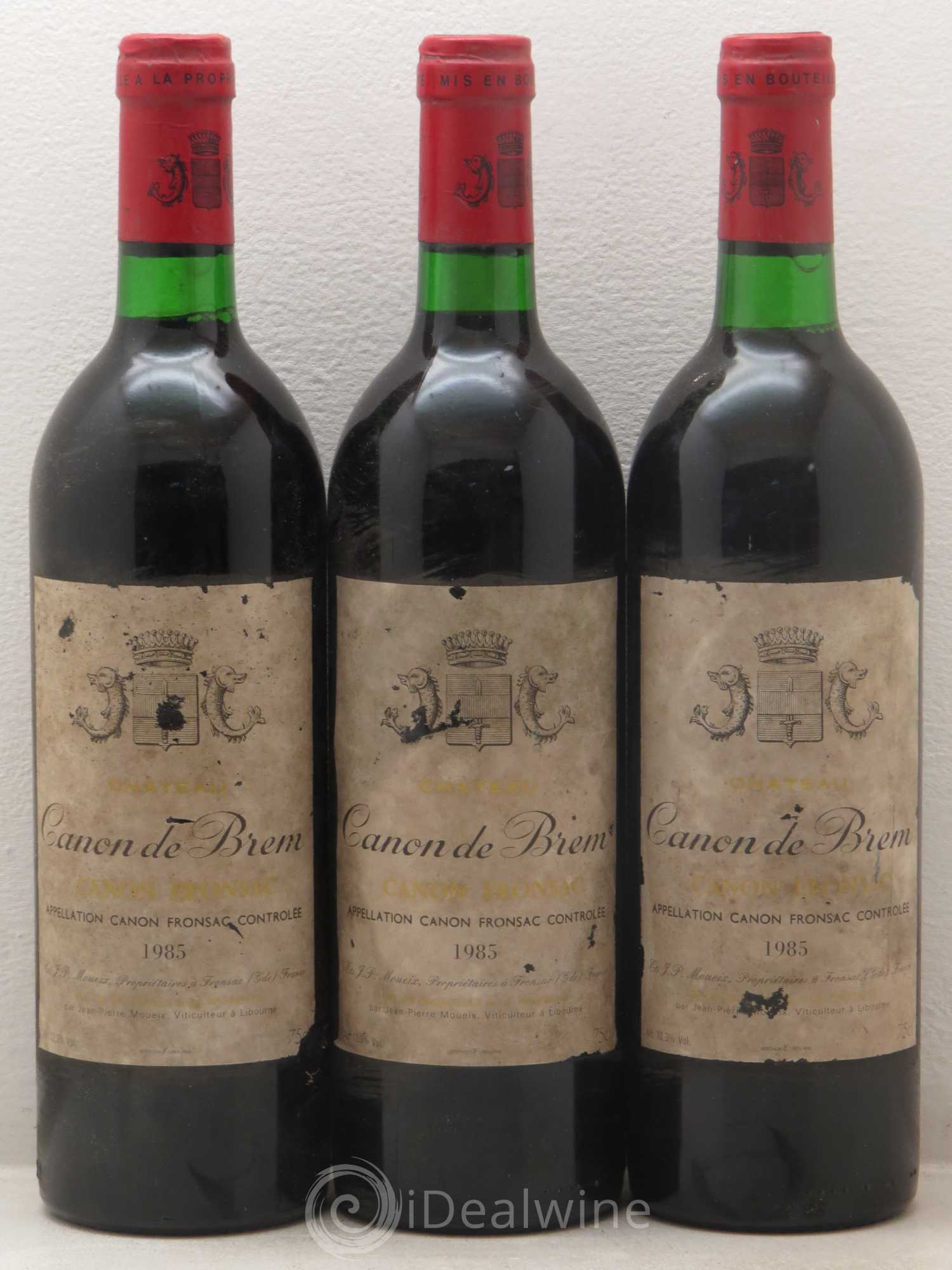 Saint-Émilion Château Canon de Brem 1985 - Lot de 3 bouteilles - 0