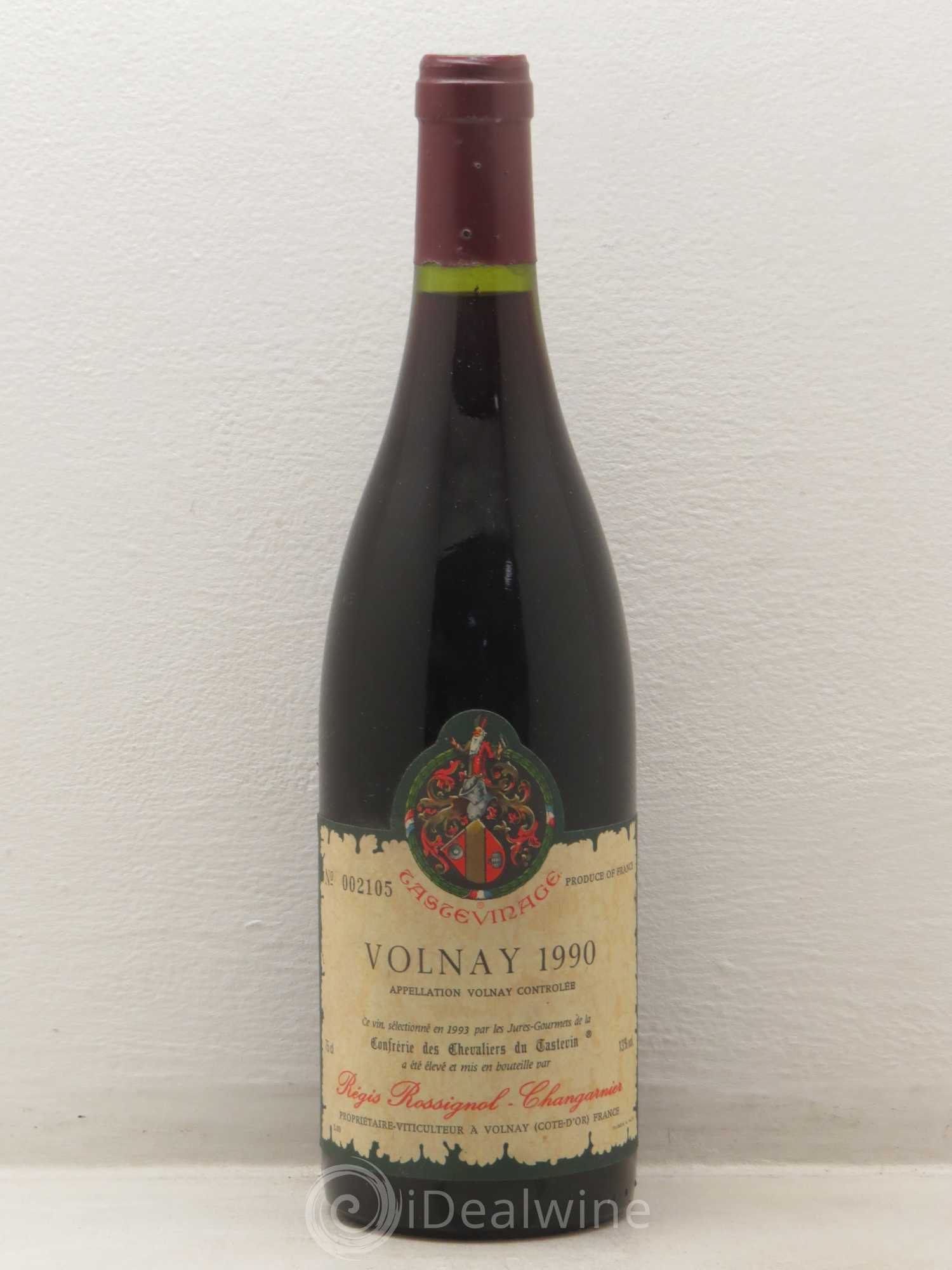 Volnay Rossignol Changarnier chevalier du tastevin 1990 - Posten von 1 Flasche - 0