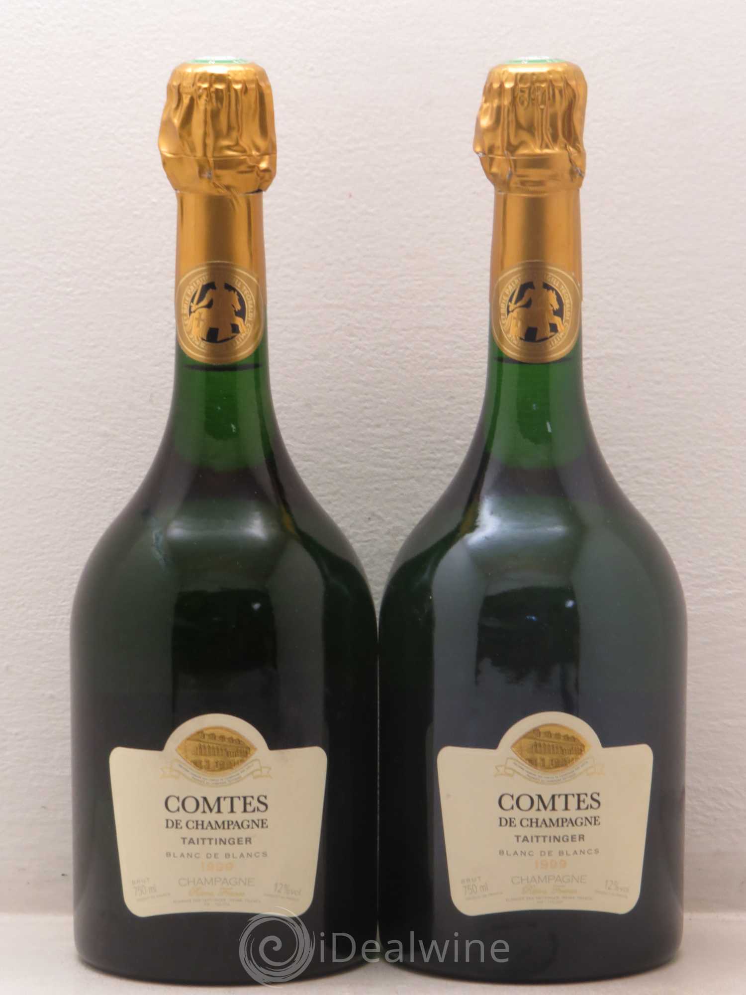 Comtes de Champagne Taittinger Blanc de blancs 1999 - Lot de 2 bouteilles - 0