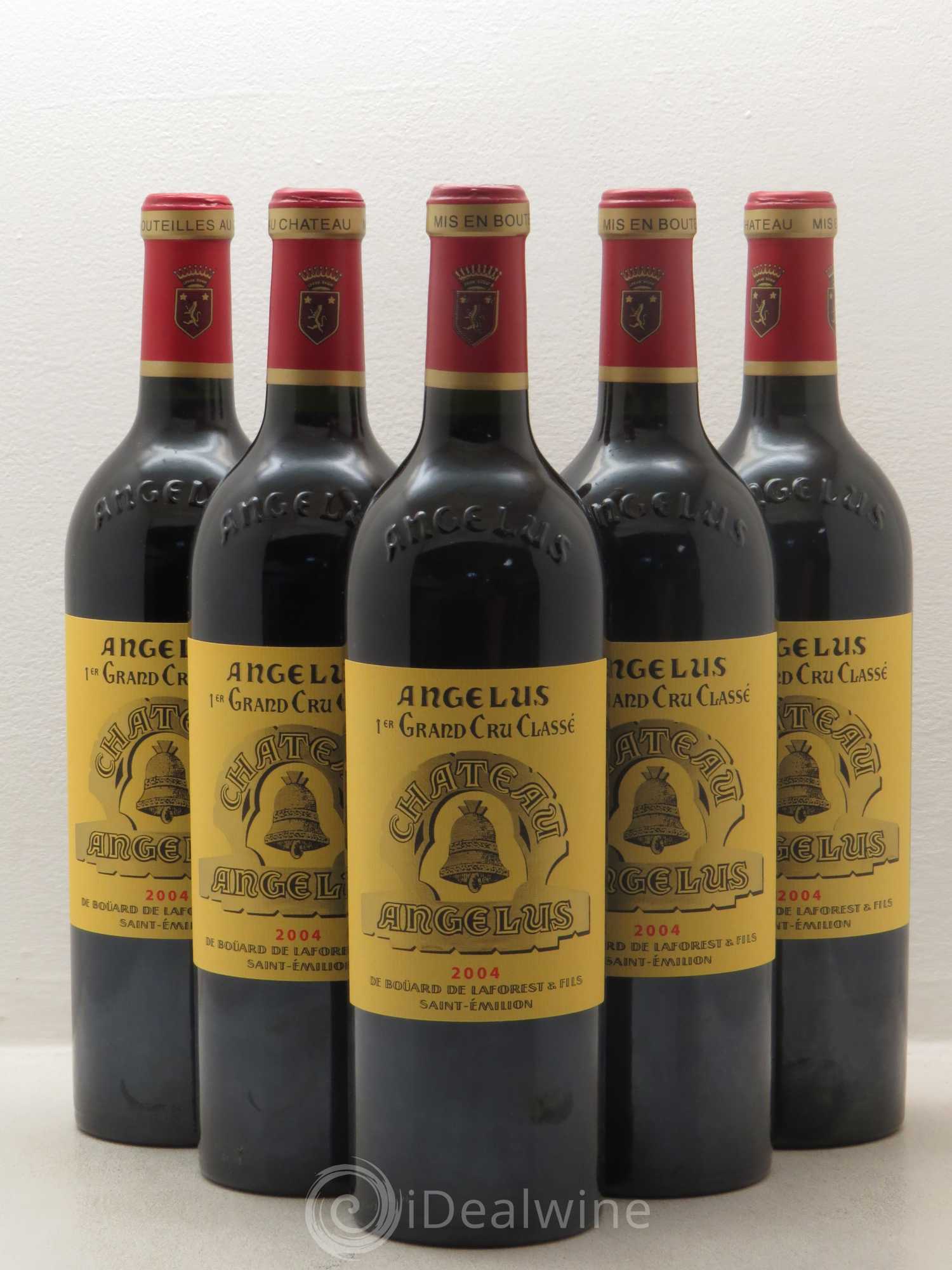 Château Angélus 1er Grand Cru Classé A 2004 - Lot de 5 bouteilles - 0