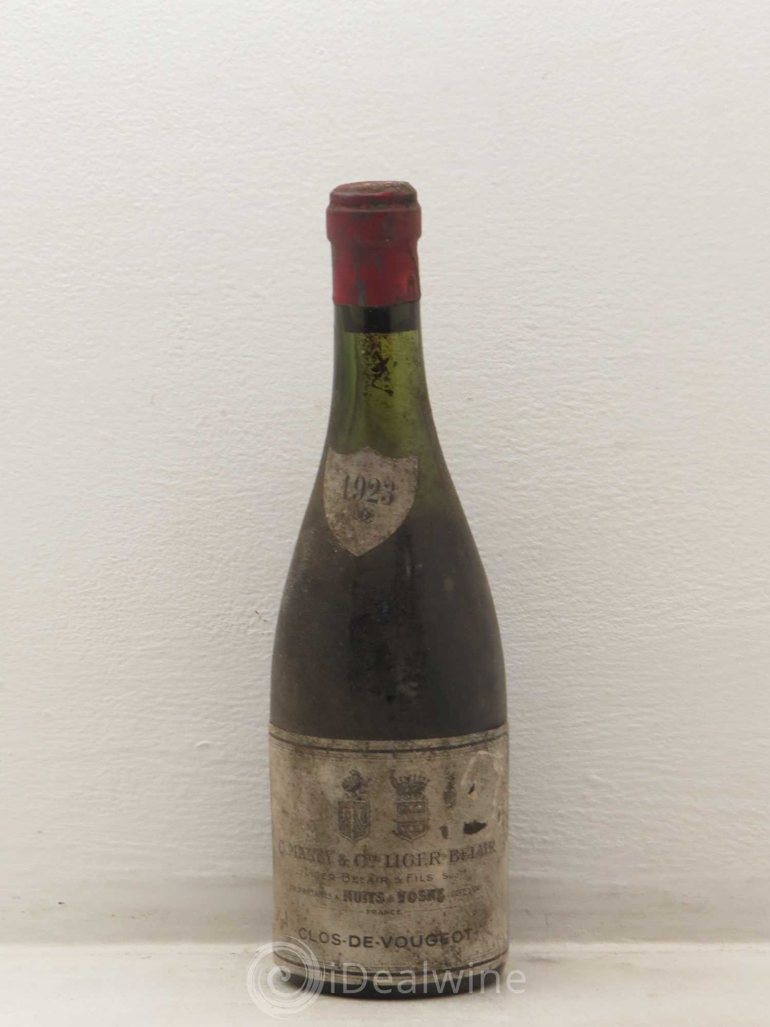 Clos de Vougeot Grand Cru C Marey & Comte Liger Belair 1923 - Lotto di 1 mezza bottiglia - 0