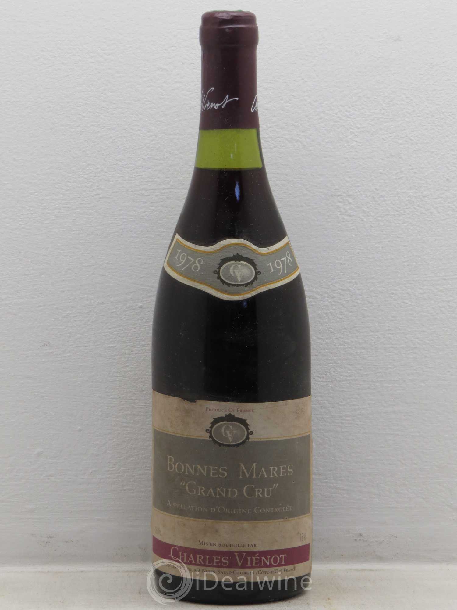 Bonnes-Mares Grand Cru Charles Vienot 1978 - Lot de 1 bouteille - 0