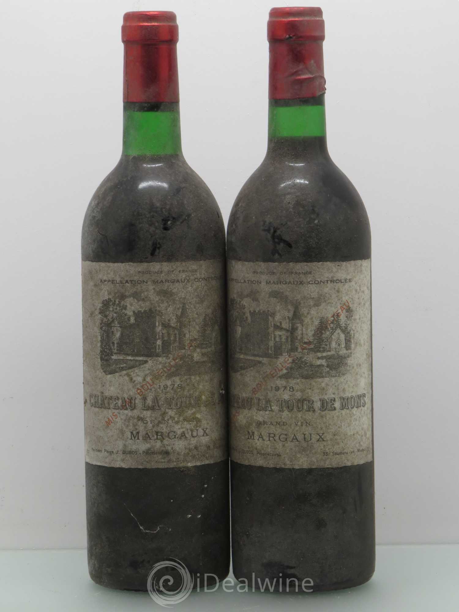 Château la Tour de Mons Cru Bourgeois 1978 - Lot de 2 bouteilles - 0