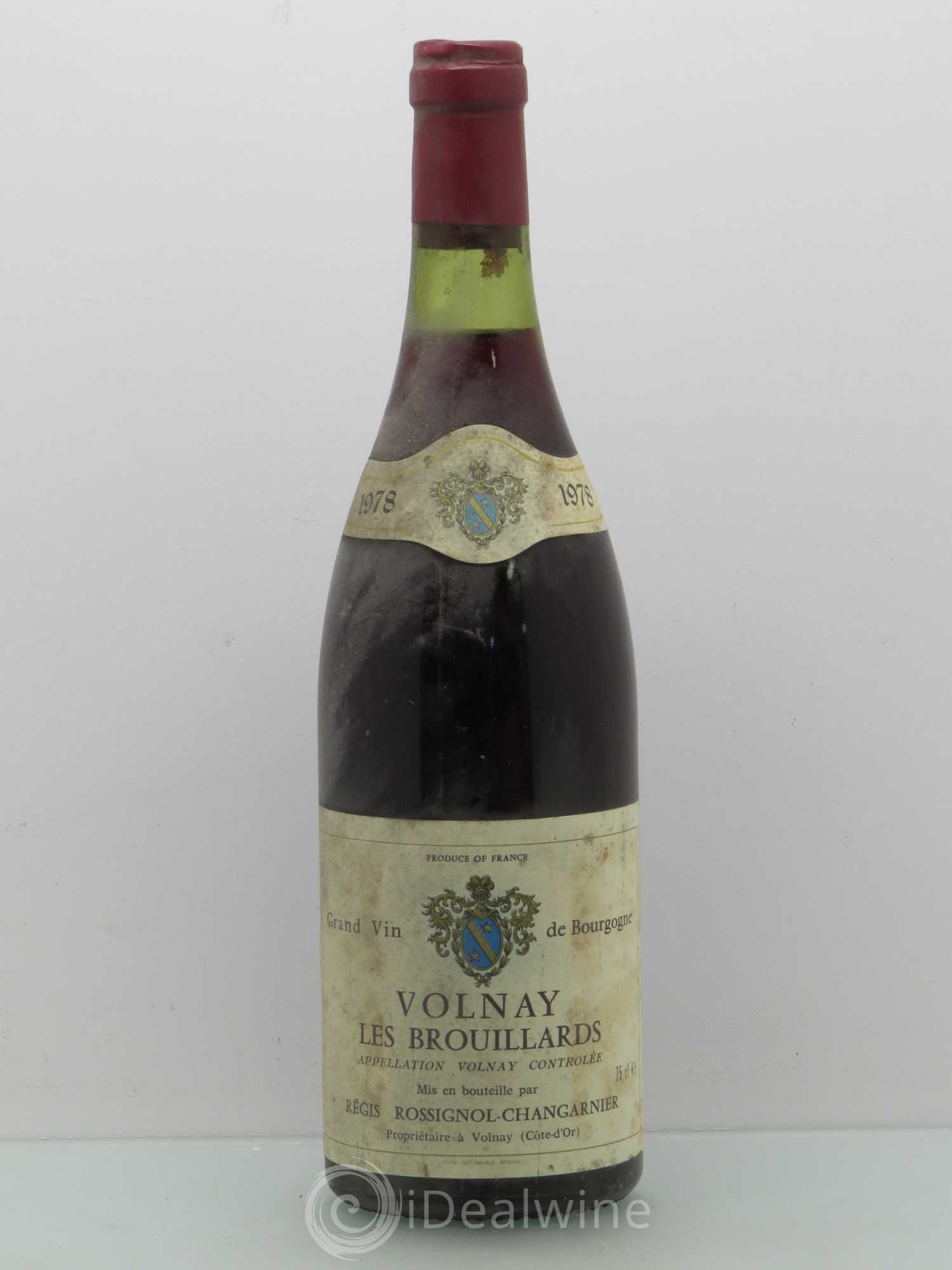 Volnay 1er Cru Les Brouillards Rossignol Changarnier 1978 - Posten von 1 Flasche - 0
