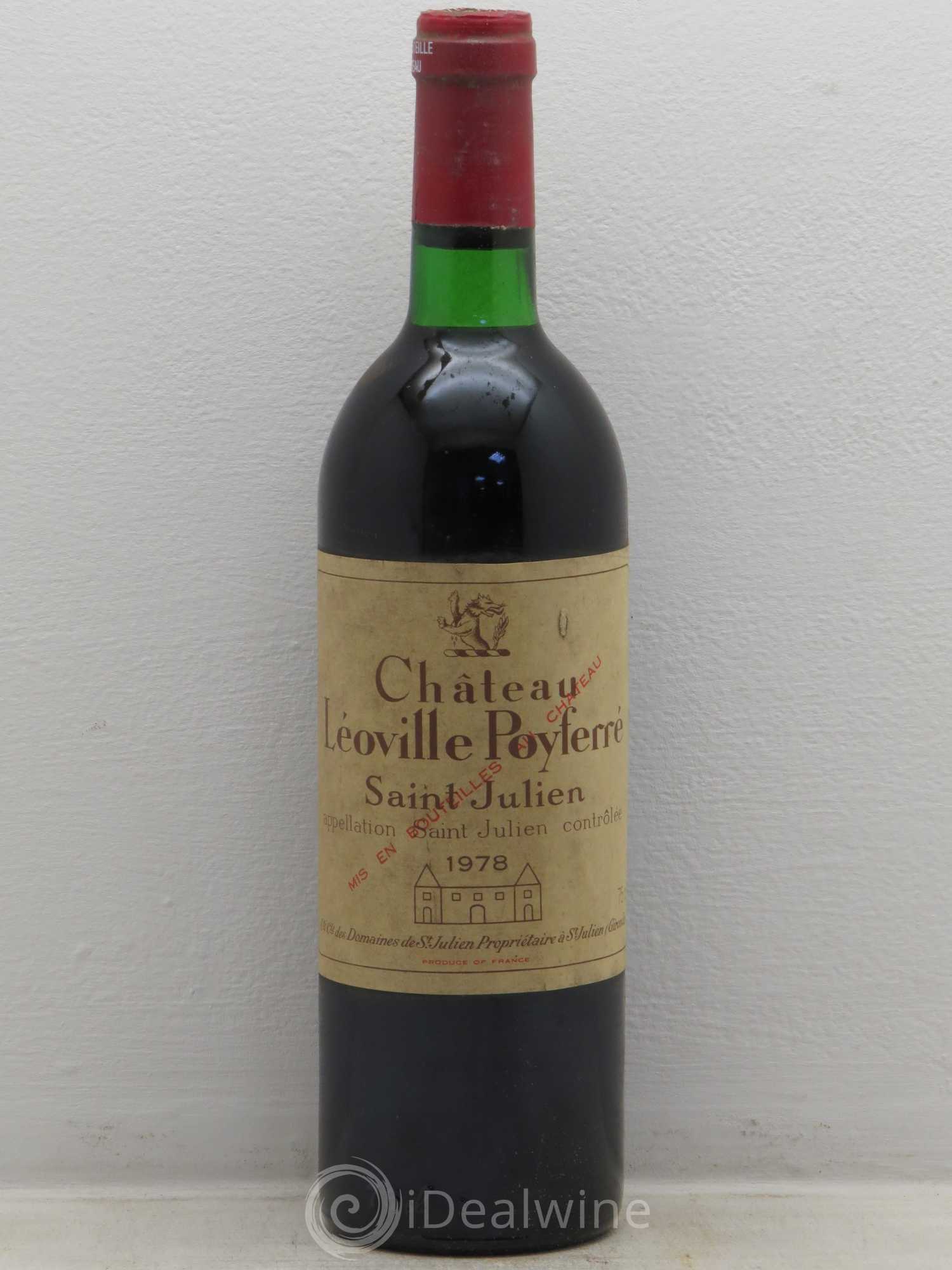 Château Léoville Poyferré 2ème Grand Cru Classé 1978 - Lot de 1 bouteille - 0
