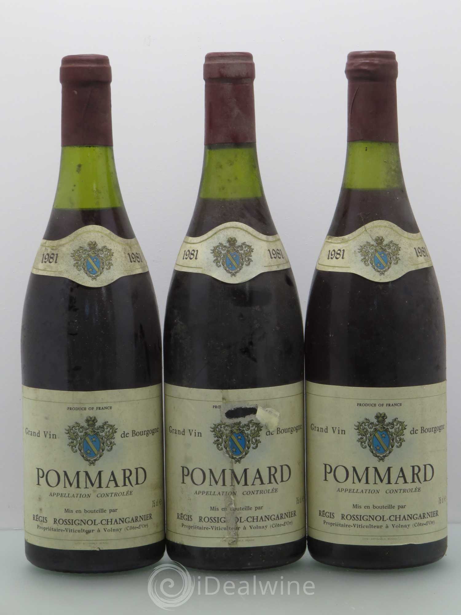 Pommard Rossignol Changarnier 1981 - Posten von 3 Flaschen - 0