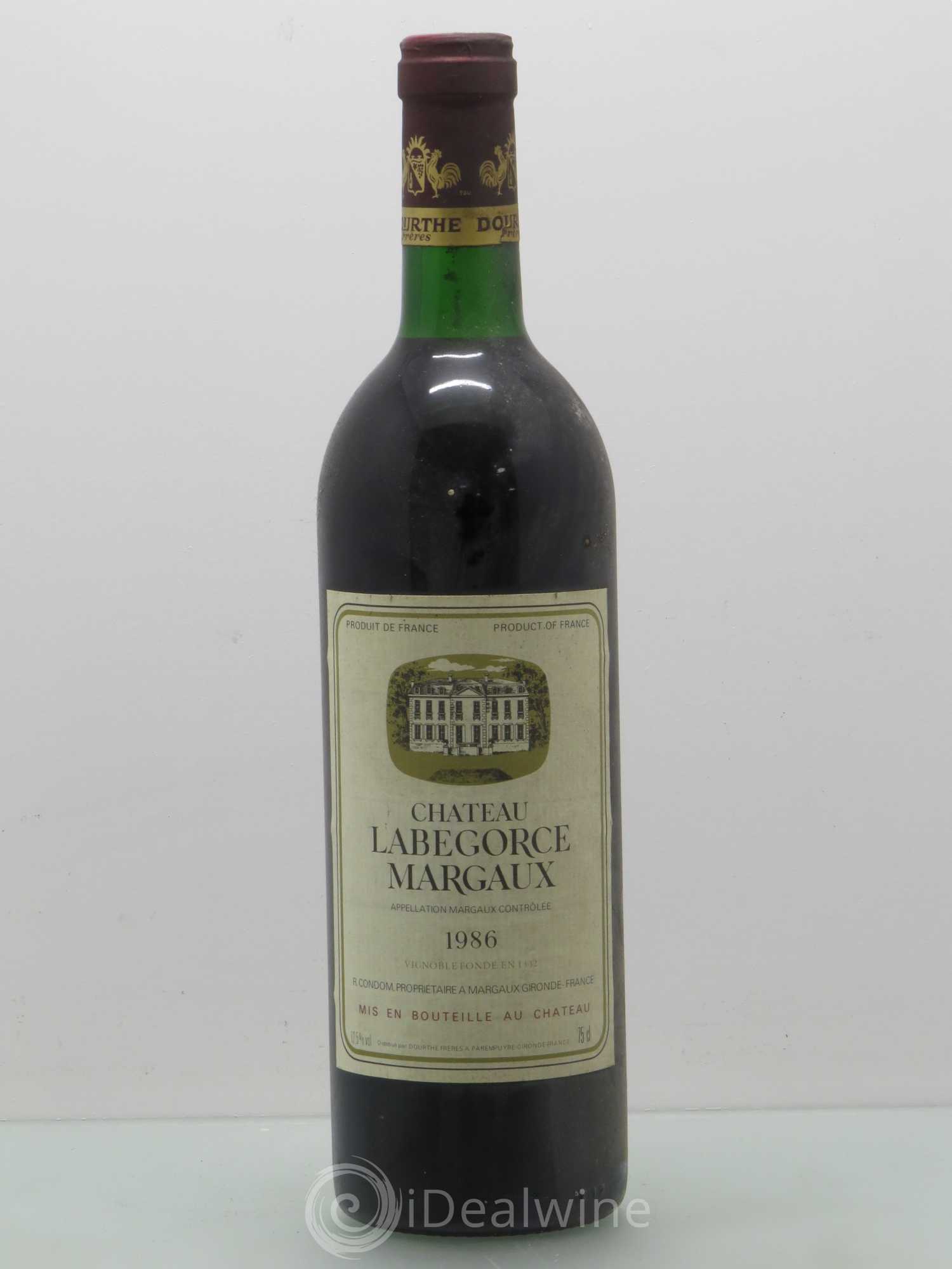 Château Labegorce Cru Bourgeois 1986 - Lot de 1 bouteille - 0
