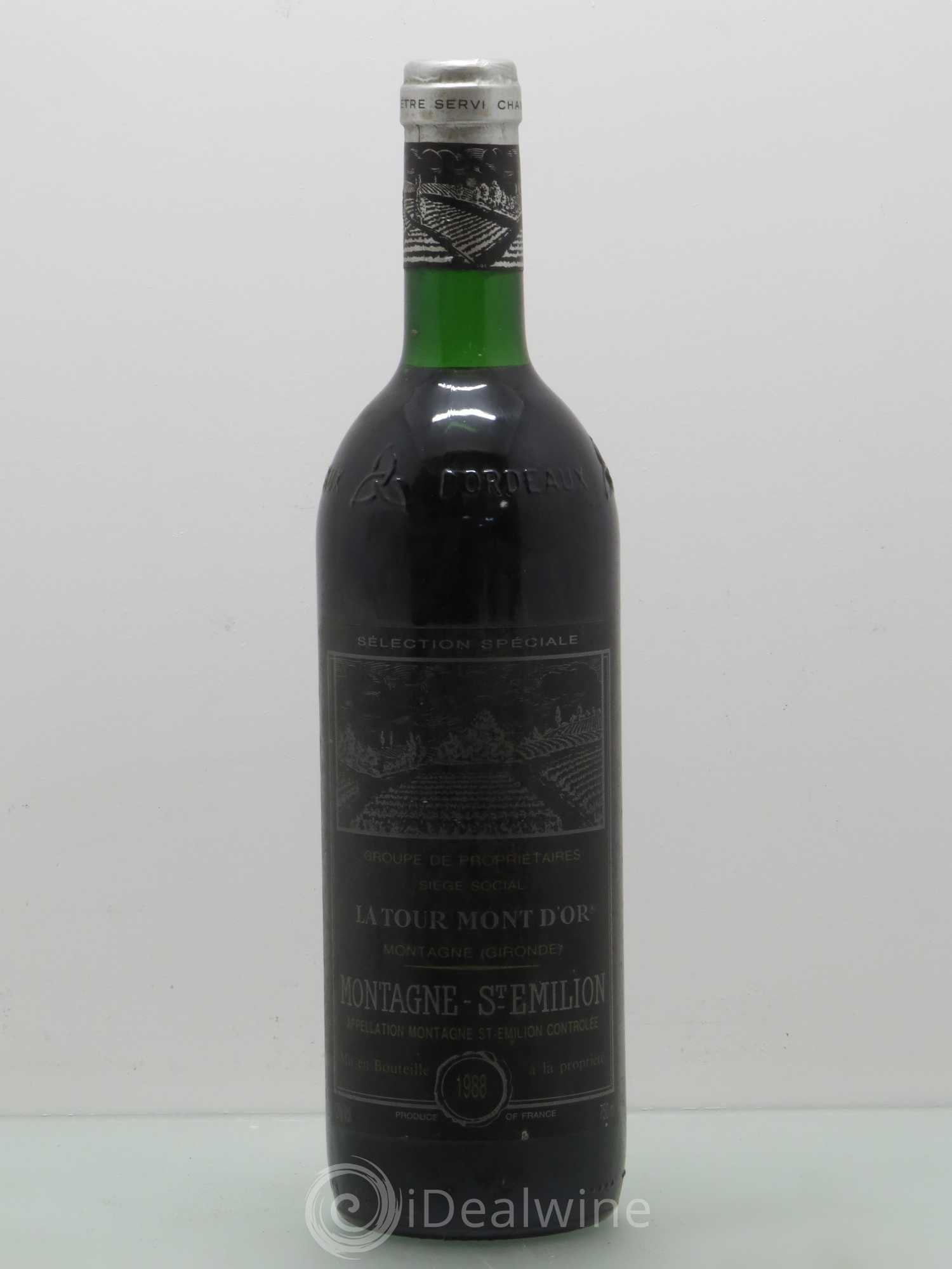Bordeaux Tour Mont D Or Montagne St Emilion 1988 - Posten von 1 Flasche - 0