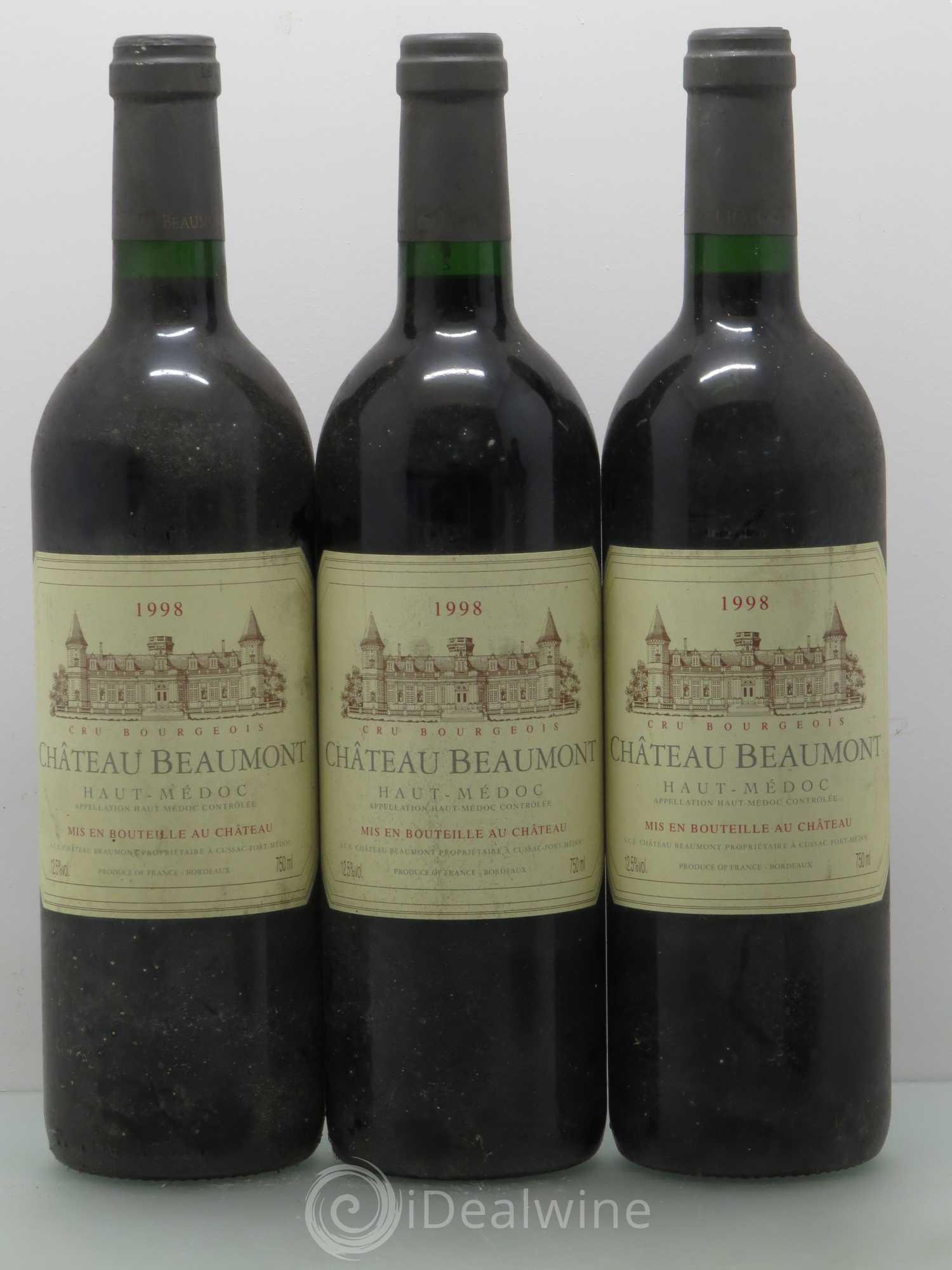 Château Beaumont Cru Bourgeois 1998 - Lot de 5 bouteilles - 1