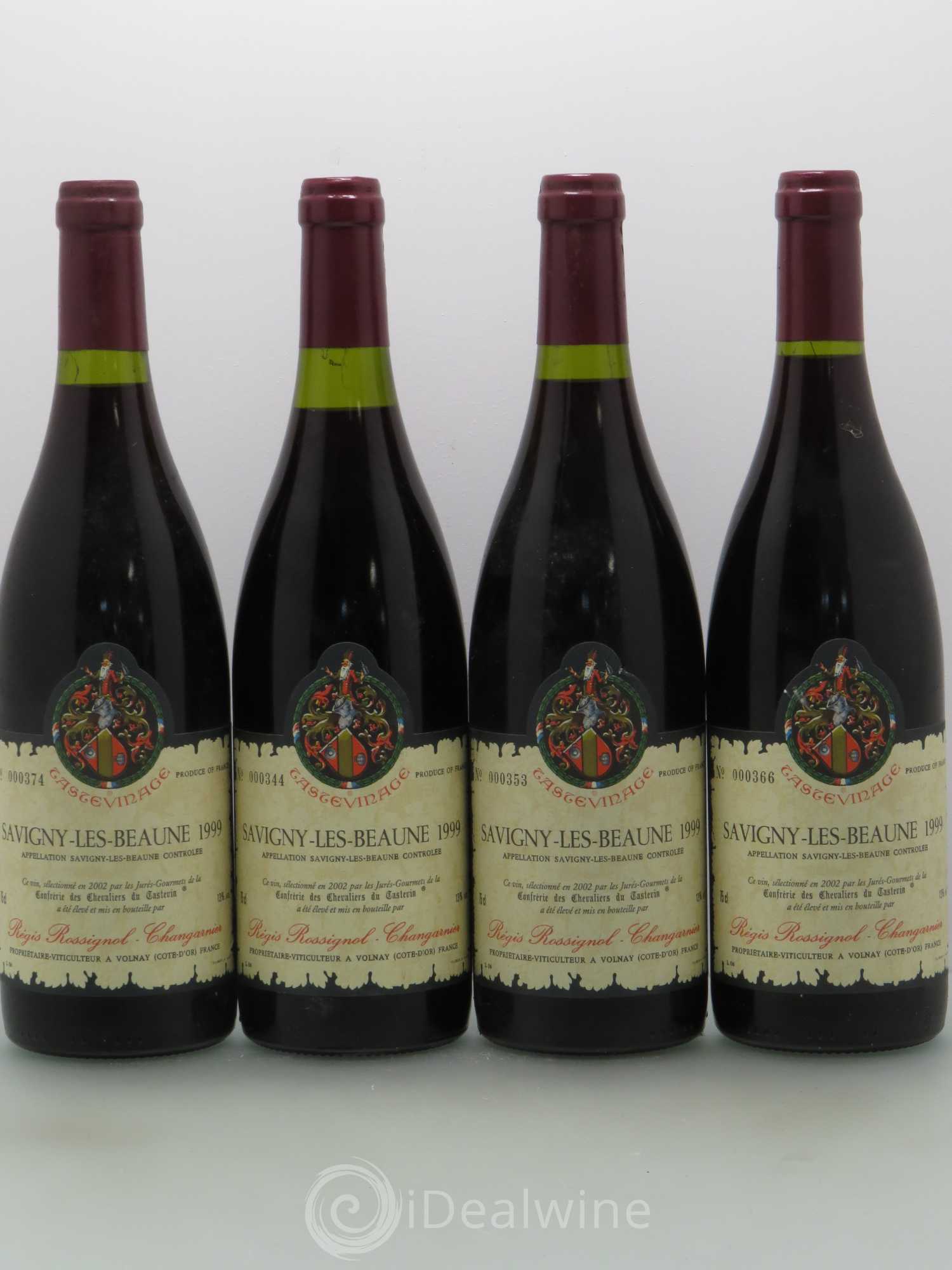 Savigny-lès-Beaune Rossignol Changarnier Tastevin 1999 - Lot de 4 bouteilles - 0