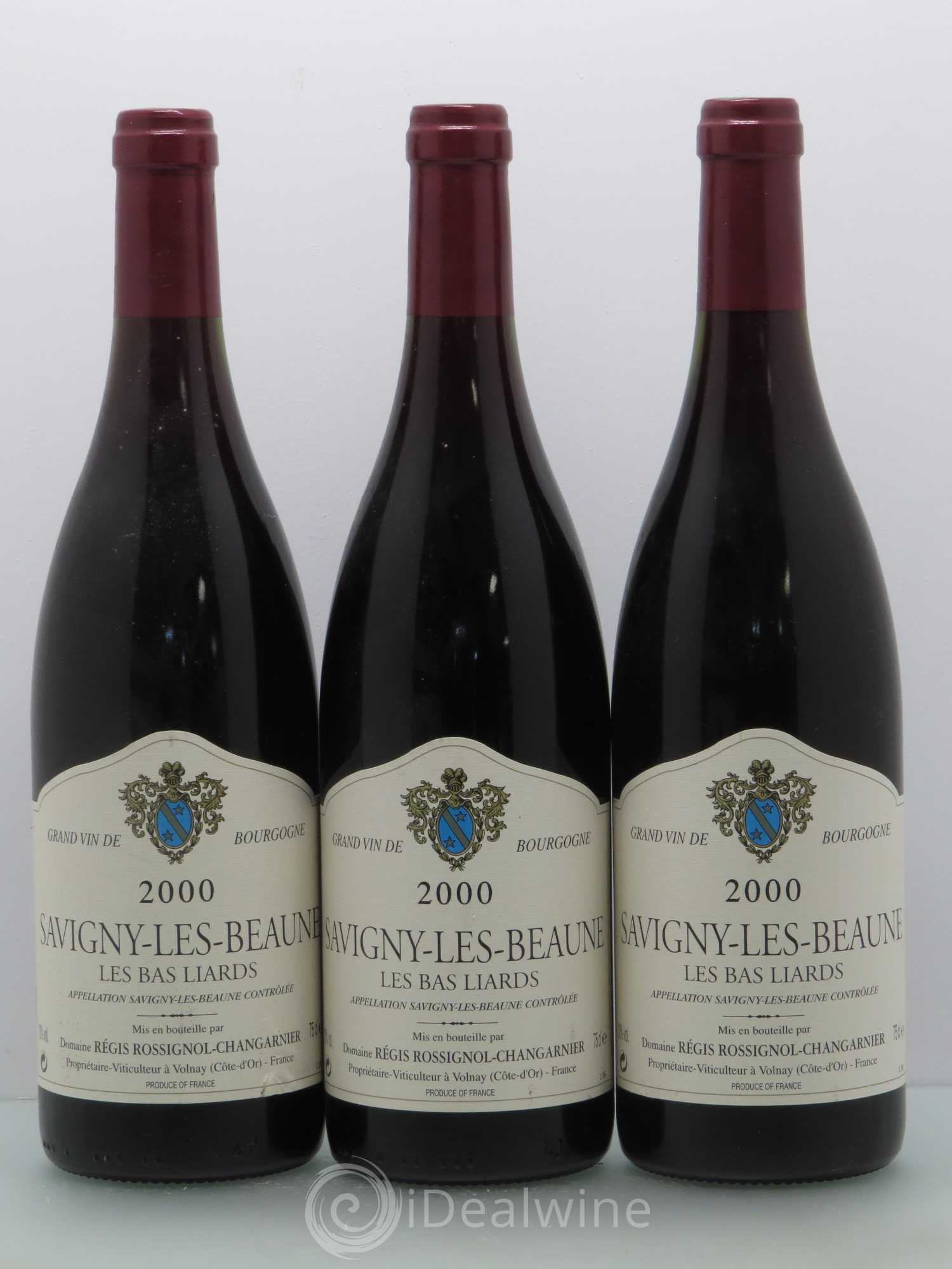 Savigny-lès-Beaune Les bas Liards Rossignol Changarnier 2000 - Posten von 3 Flaschen - 0