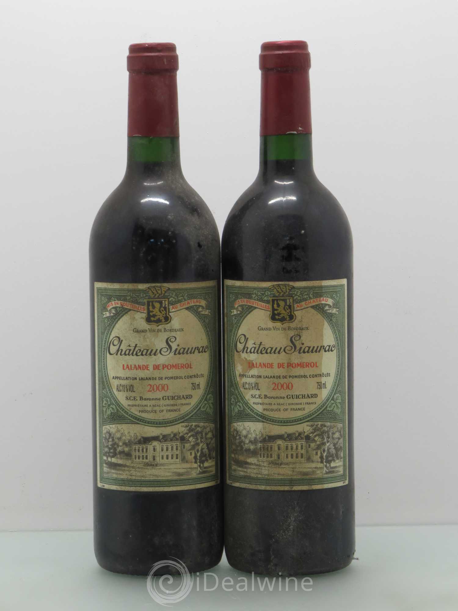 Château Siaurac 2000 - Lot de 2 bouteilles - 0