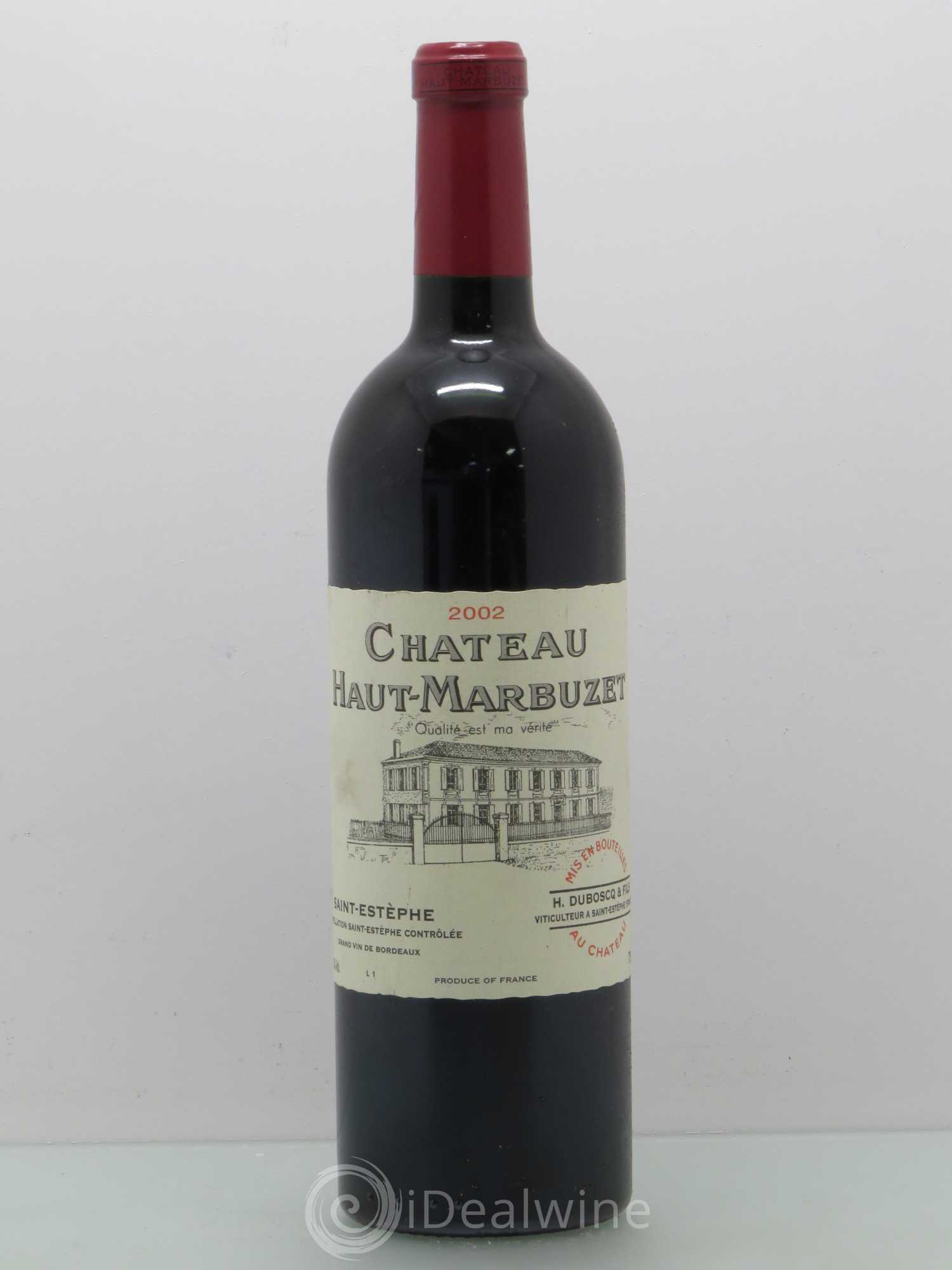Château Haut Marbuzet 2002 - Lot de 1 bouteille - 0