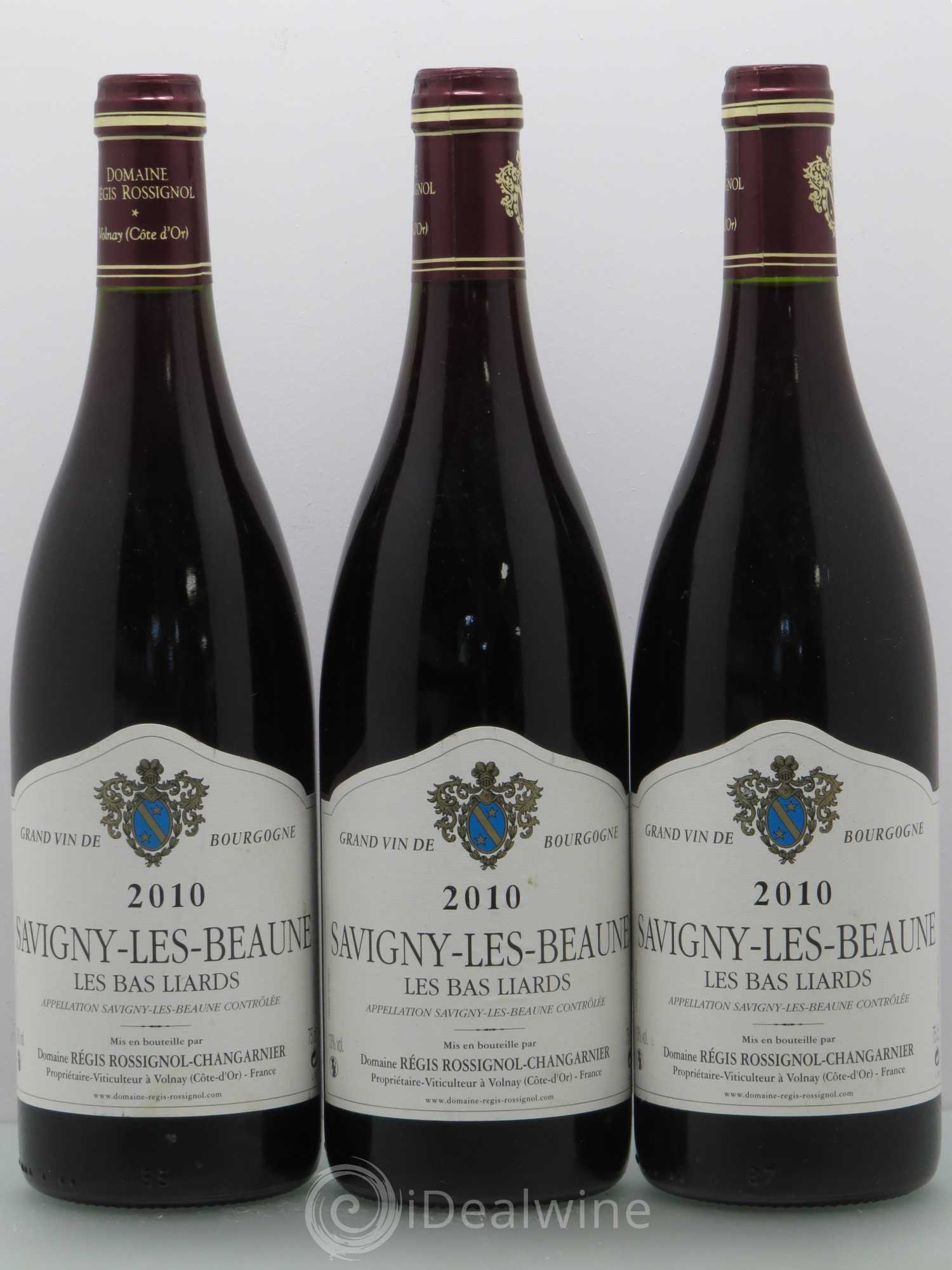 Savigny-lès-Beaune Les bas Liards Rossignol Changarnier 2010 - Posten von 6 Flaschen - 2