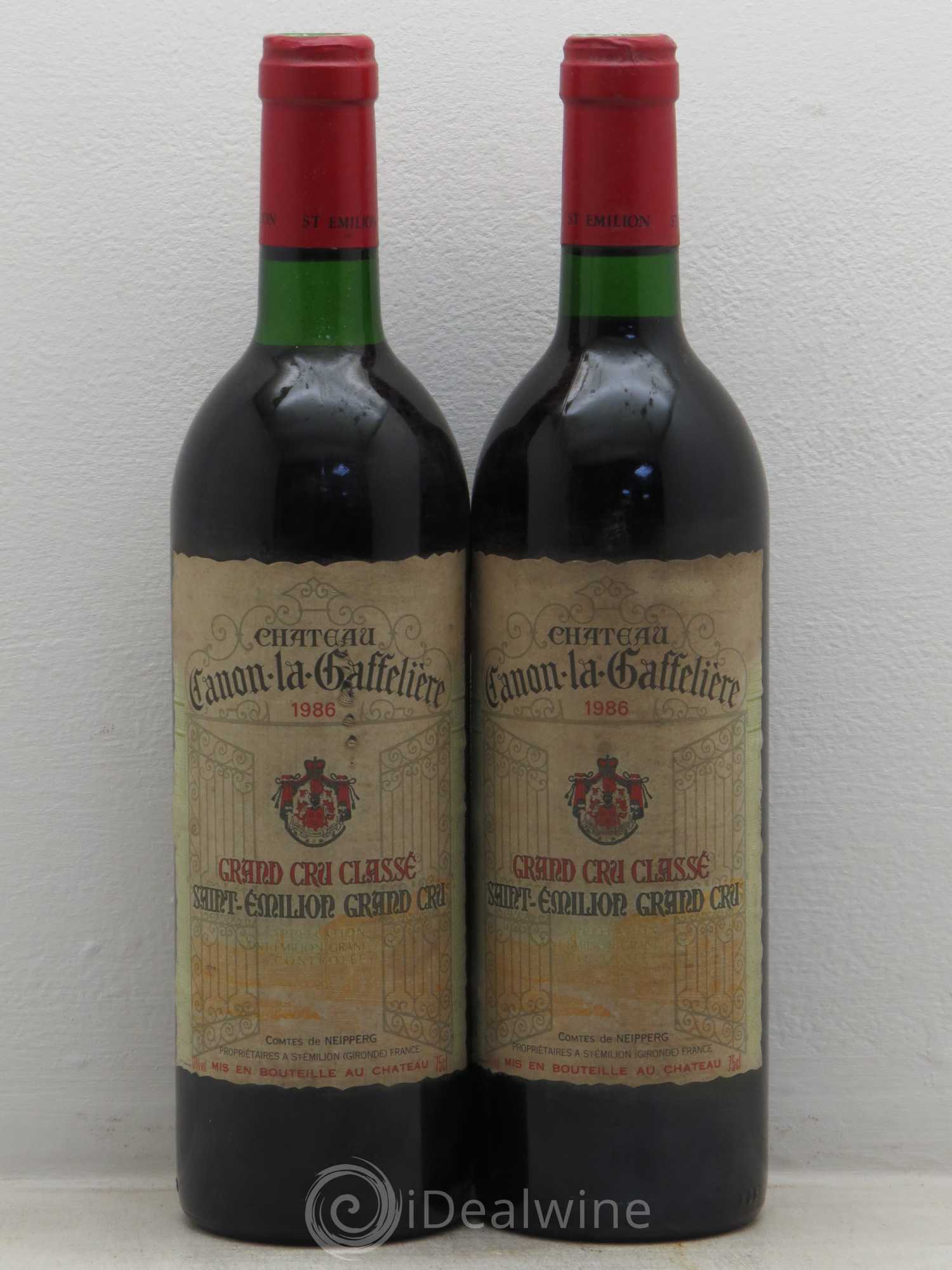 Château Canon la Gaffelière 1er Grand Cru Classé B 1986 - Lot de 2 bouteilles - 0