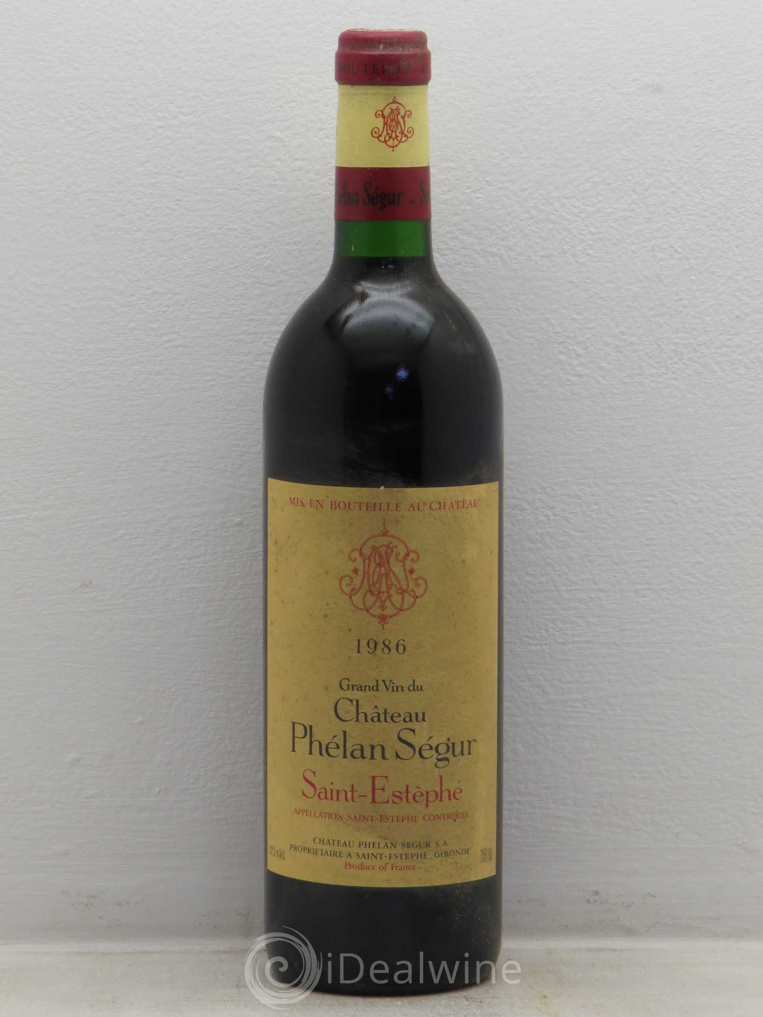 Château Phélan Ségur 1986 - Lot de 1 bouteille - 0