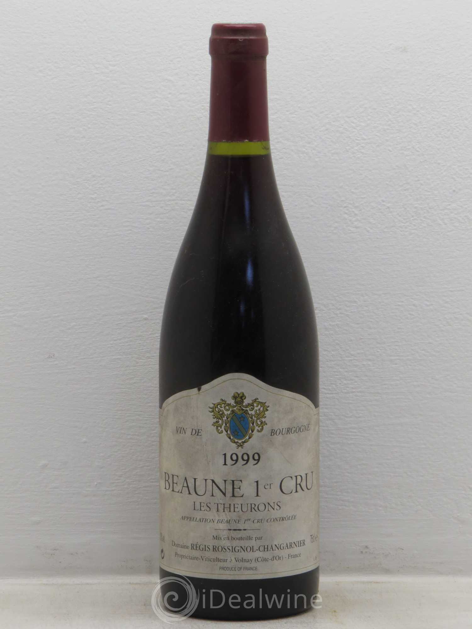 Beaune 1er Cru Les Theurons Domaine Rossignol Changarnier Tastevinage 1999 - Posten von 1 Flasche - 0