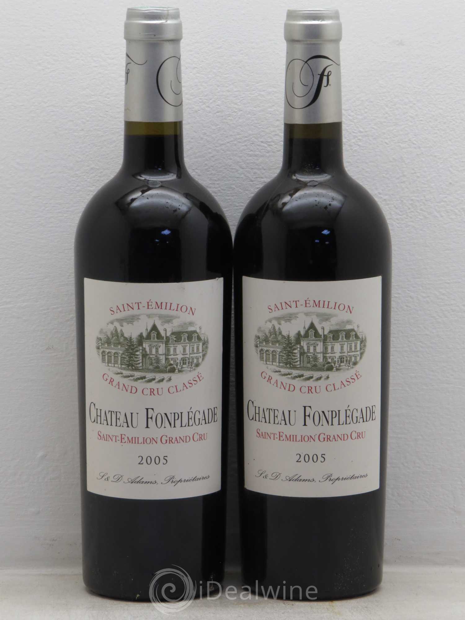 Château Fonplegade Grand Cru Classé 2005 - Lot de 2 bouteilles - 0